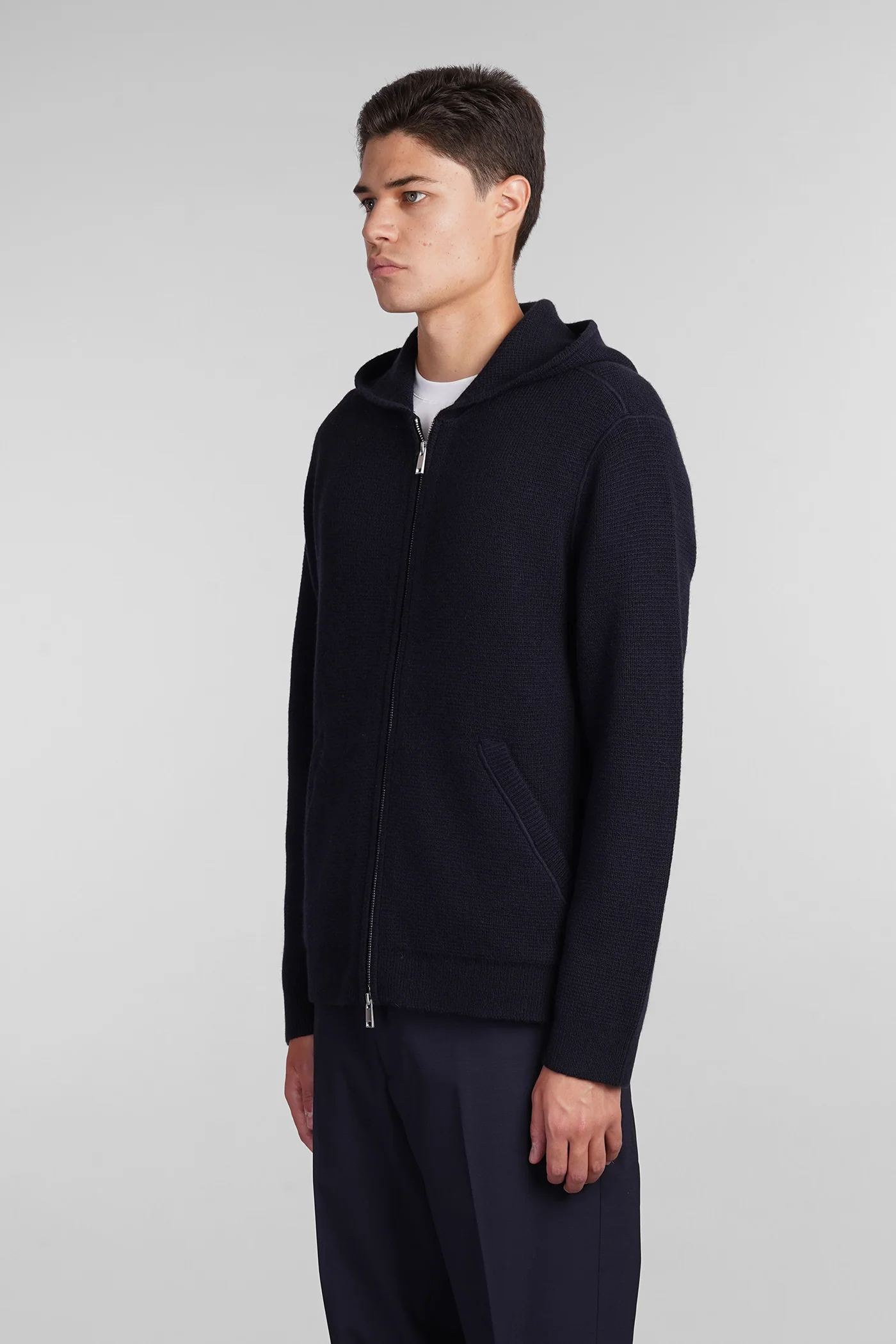 Casual jacket in blue cashmere - Image 59