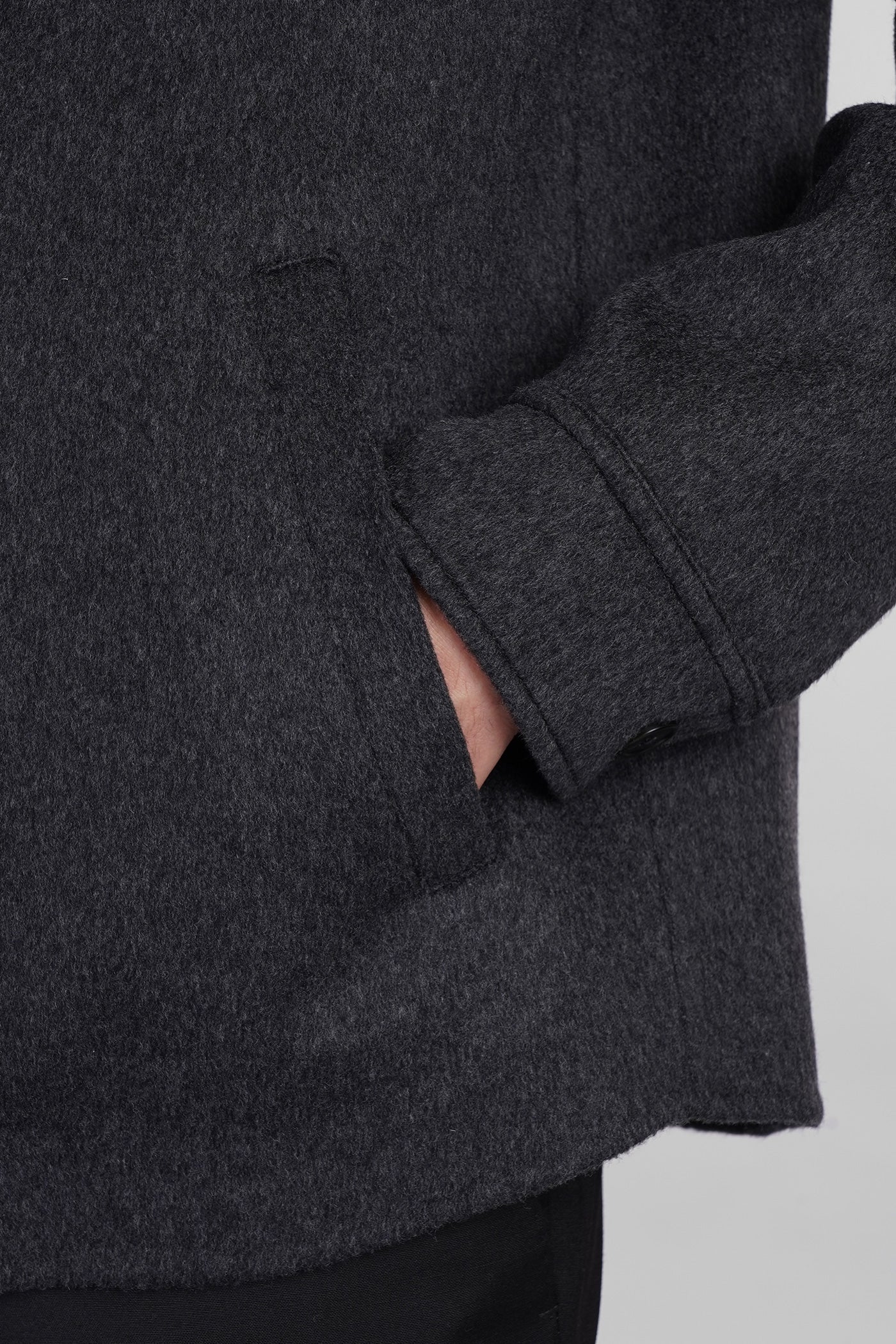 Casual jacket in grey wool - Image 5