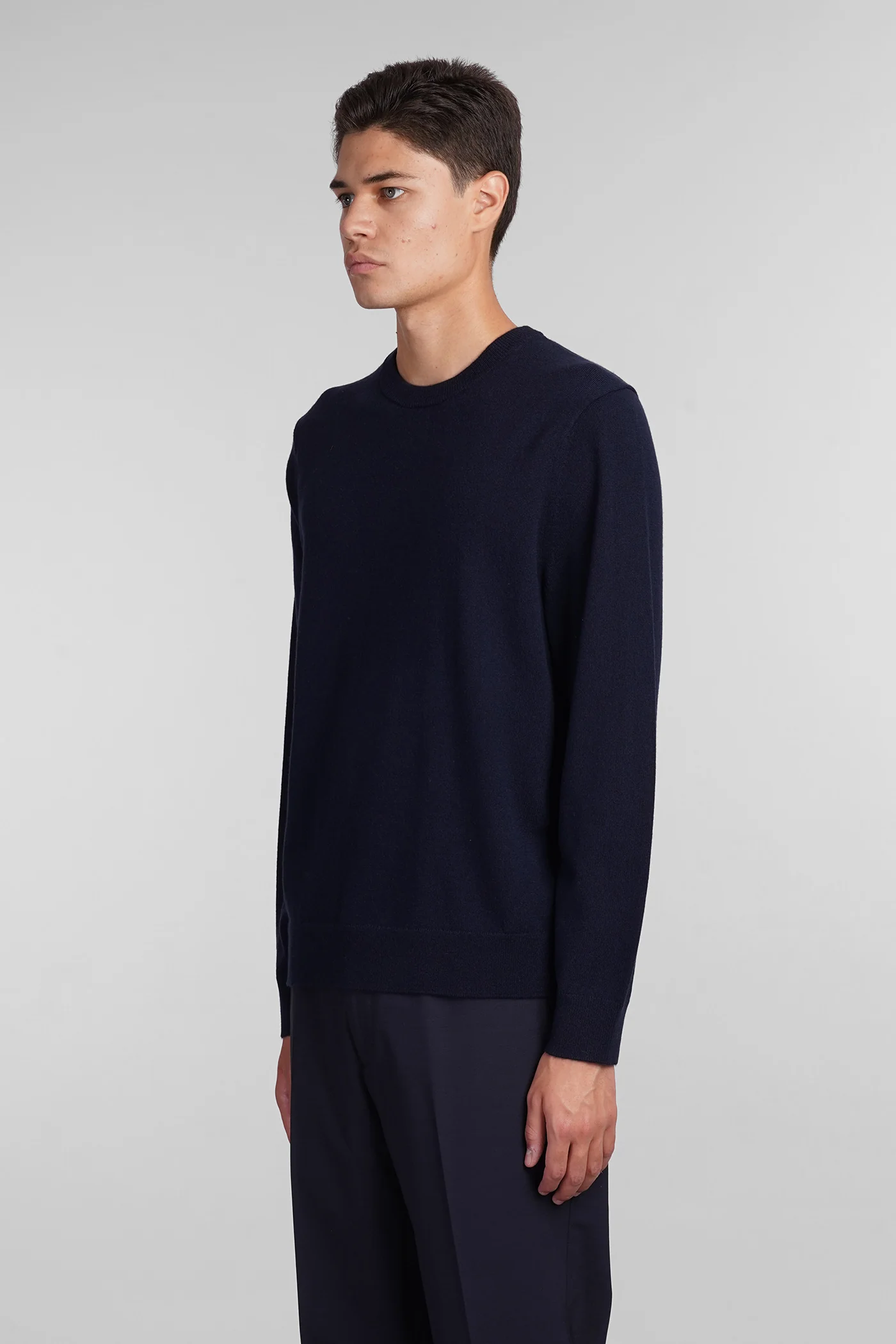 Knitwear in blue cashmere - Image 4