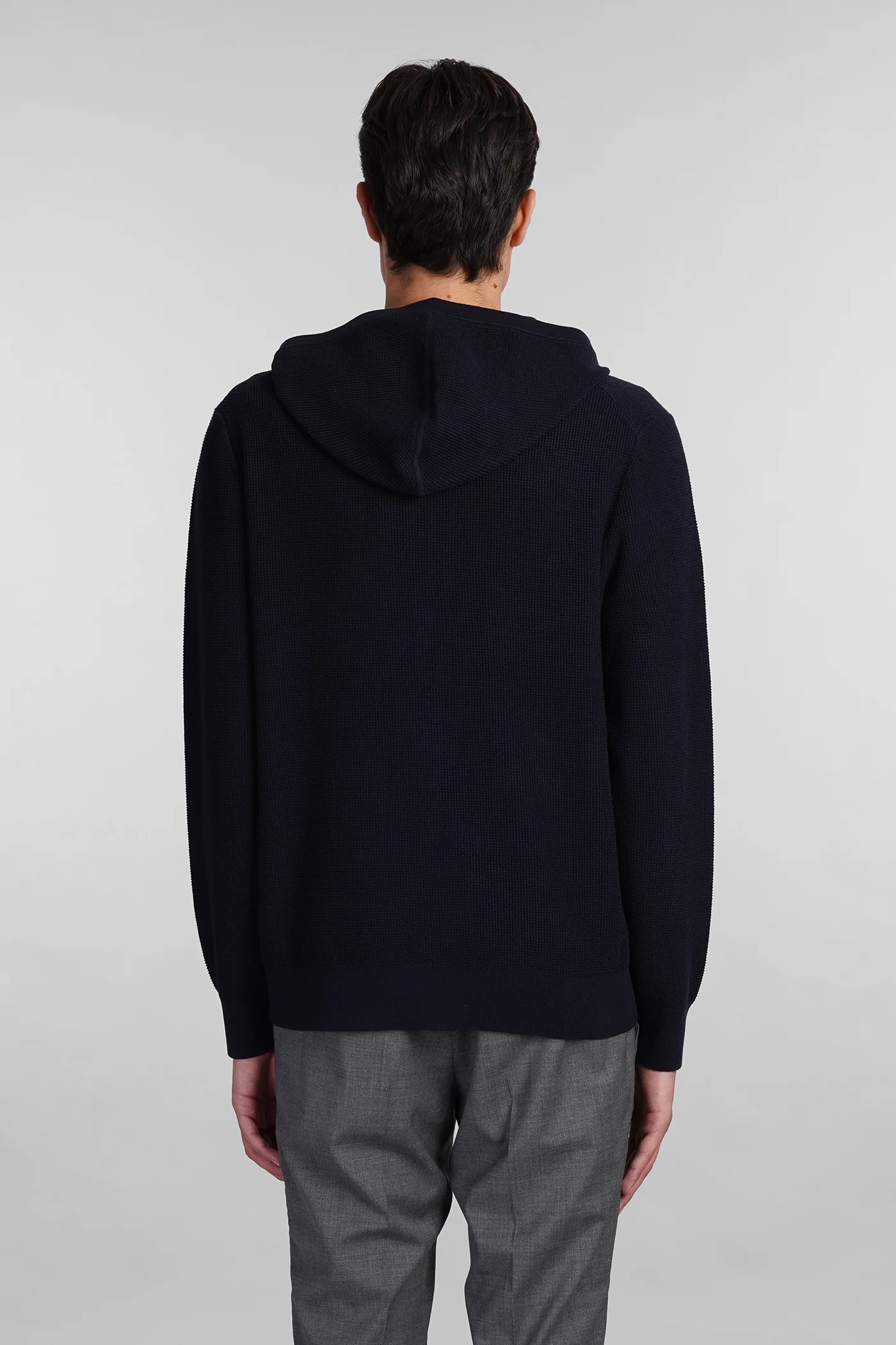 Knitwear in blue cotton - Image 3
