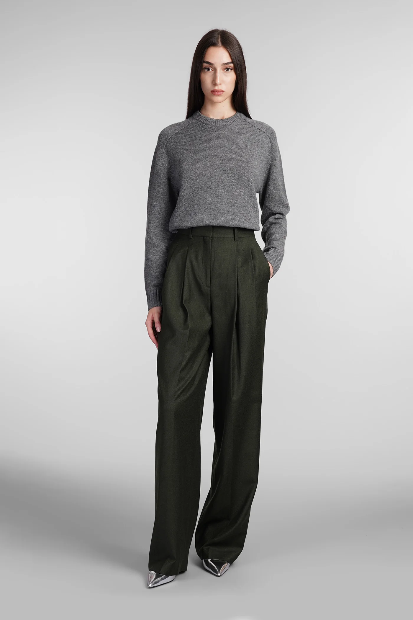 Knitwear in grey cashmere - Image 2