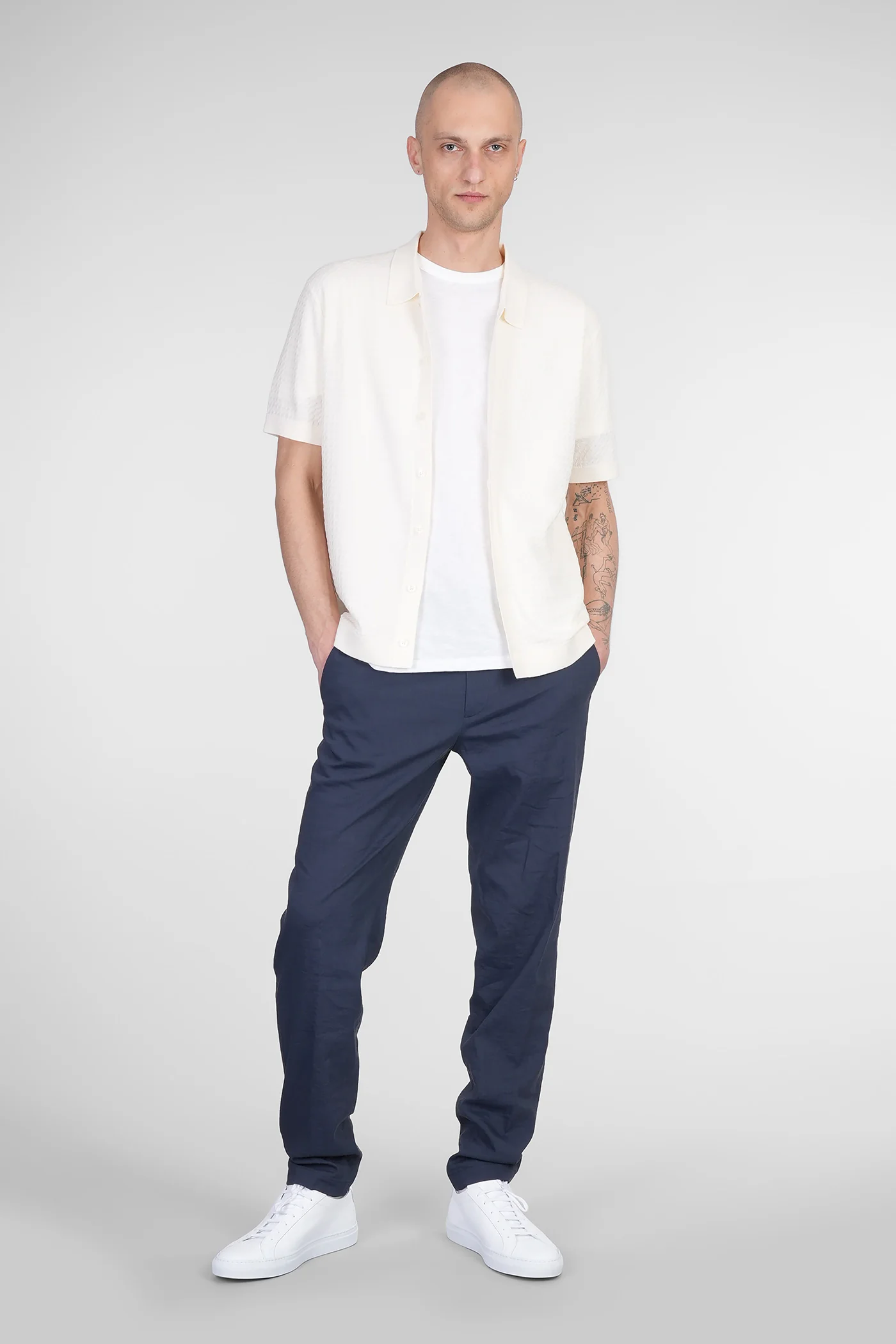 Shirt in beige cotton - Image 2