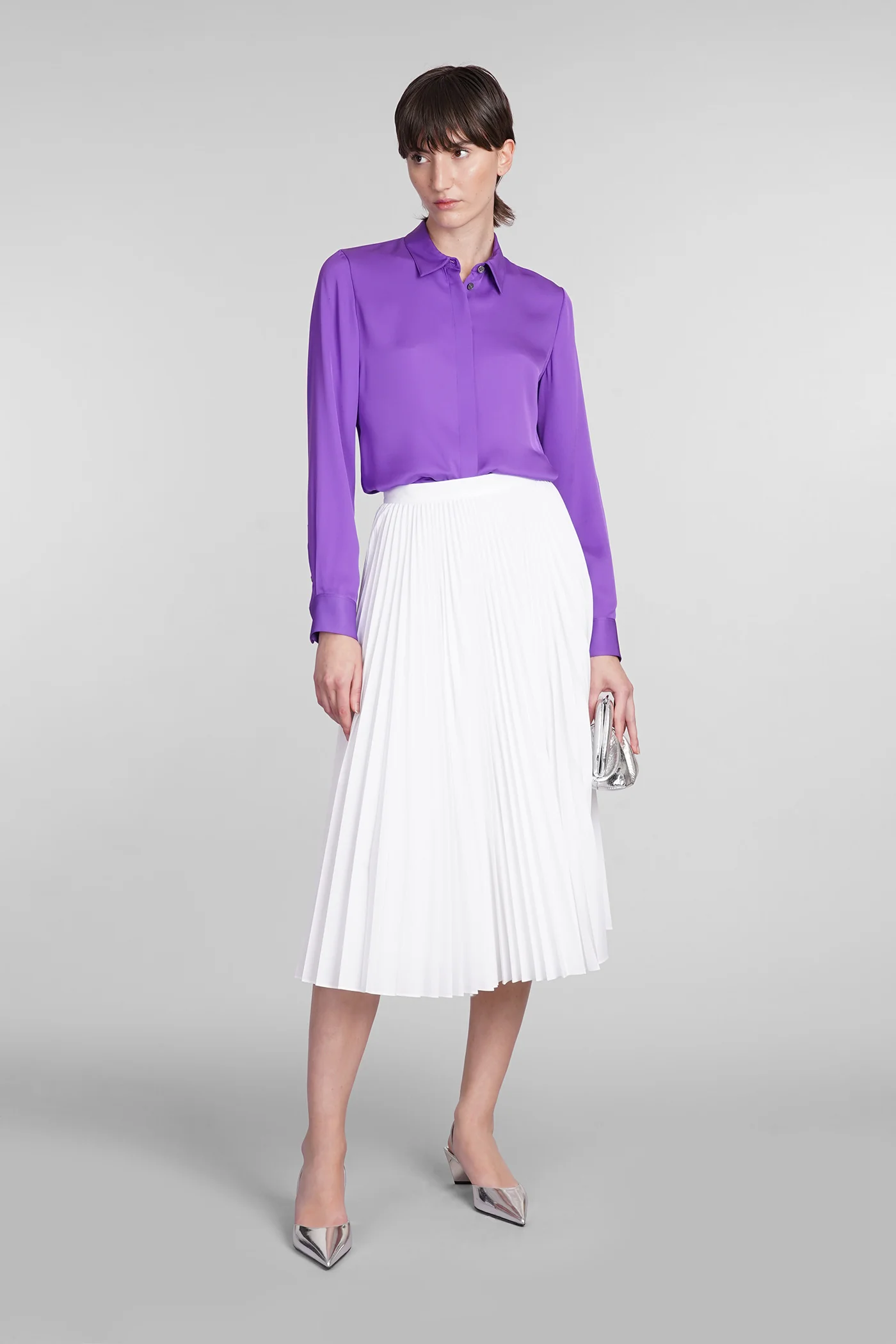Shirt in Viola silk - Image 2