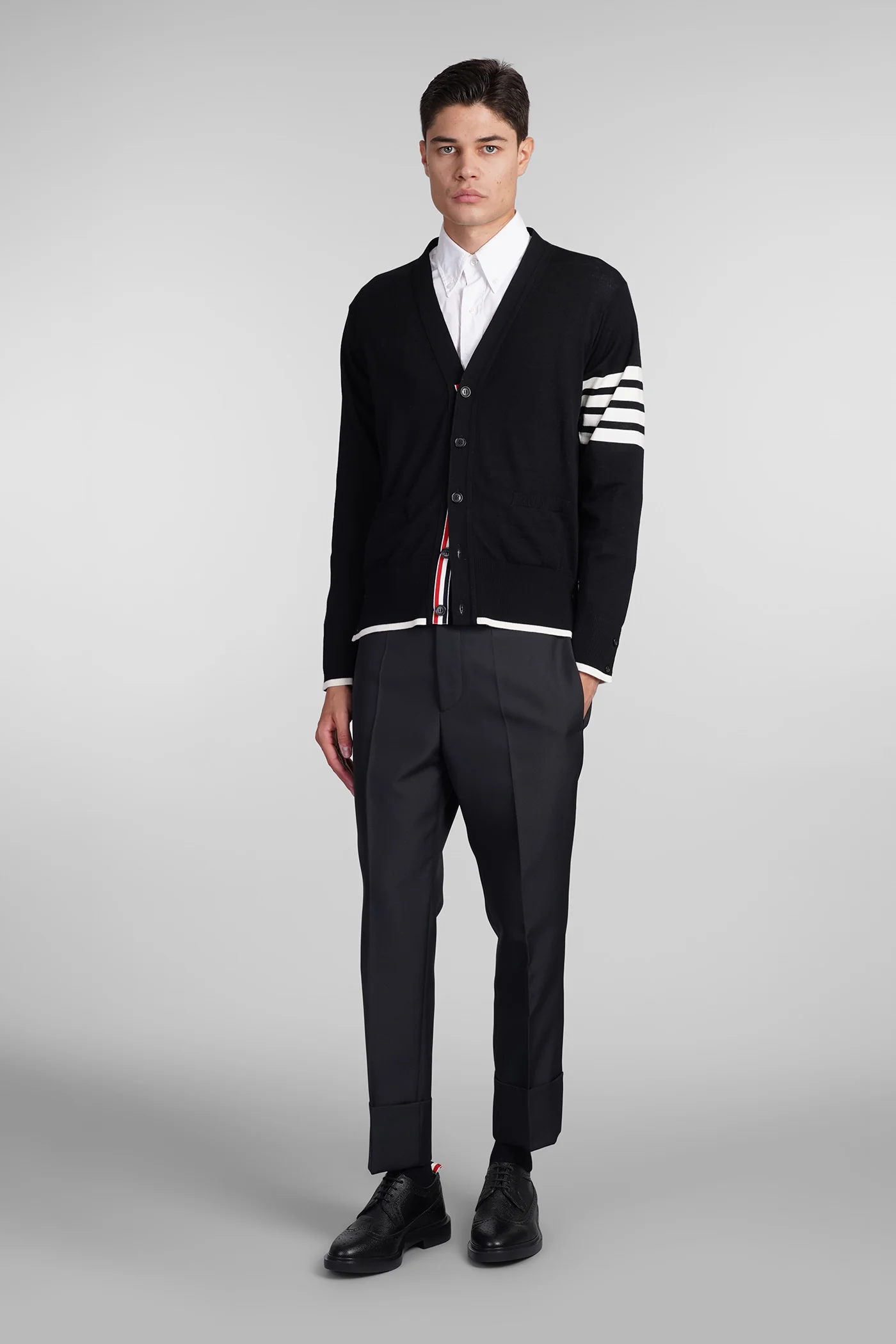 Cardigan in black wool - Image 2