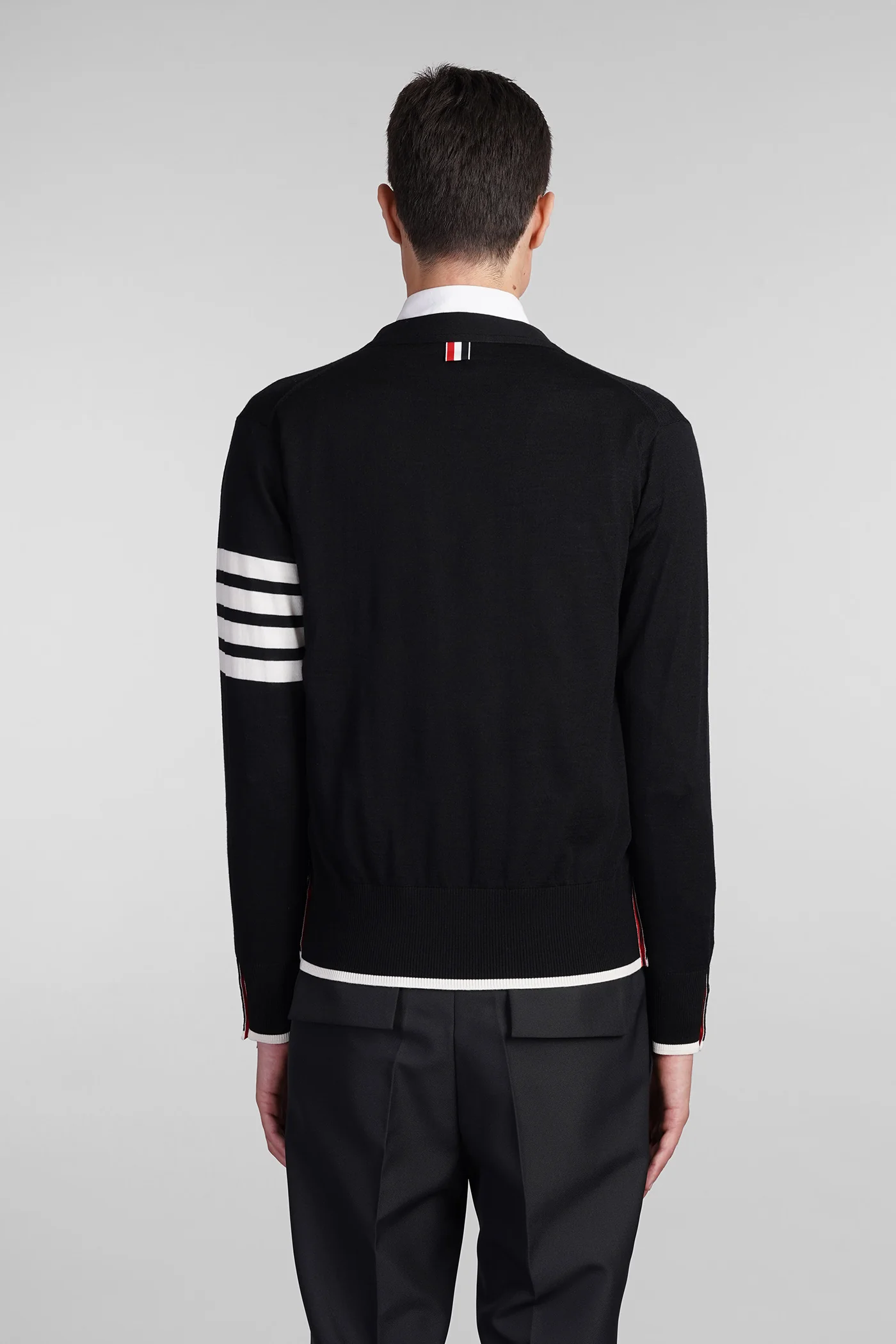 Cardigan in black wool - Image 3