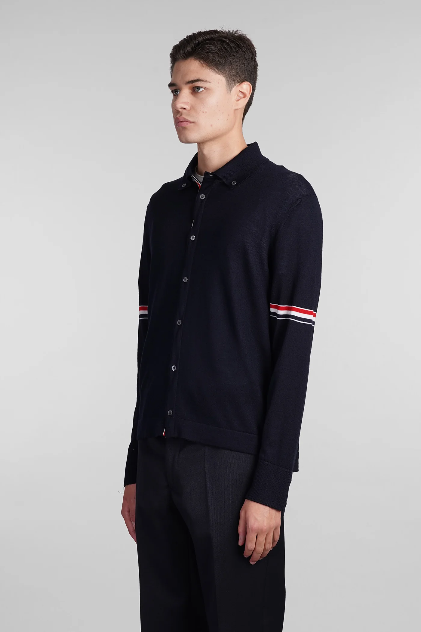 Cardigan in blue wool - Image 4