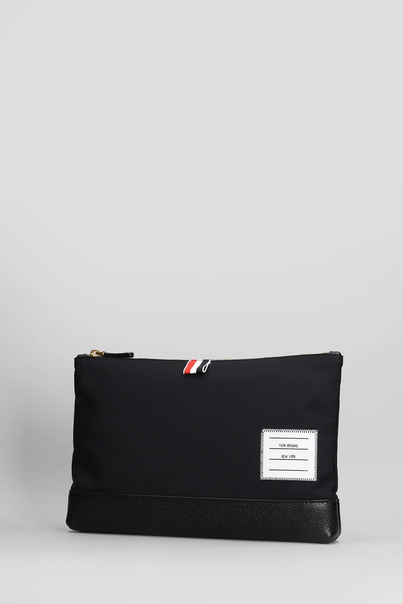 Clutch in black polyester - Image 2