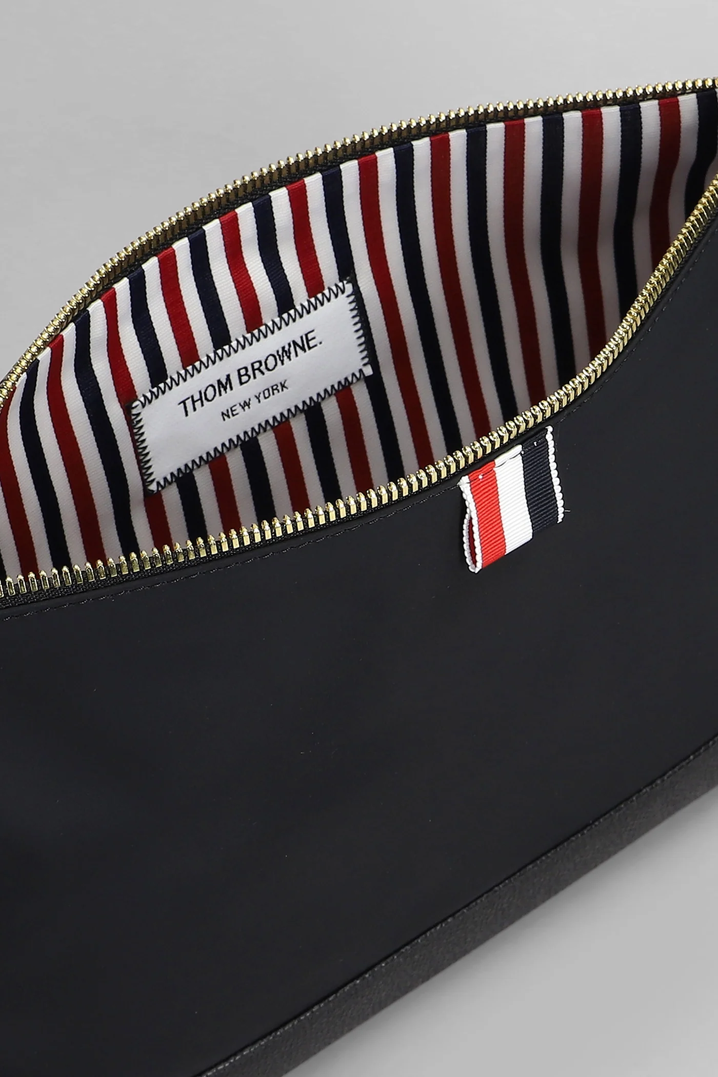 Clutch in black polyester - Image 4