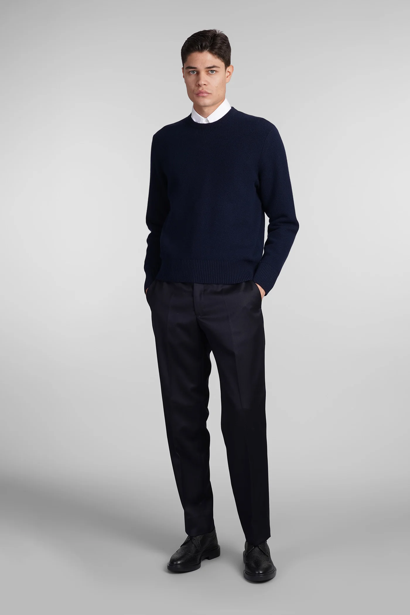 Knitwear in blue wool - Image 2