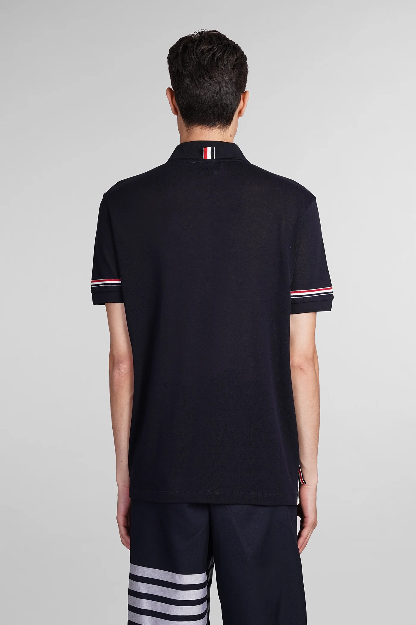 Polo in blue cotton - Image 3