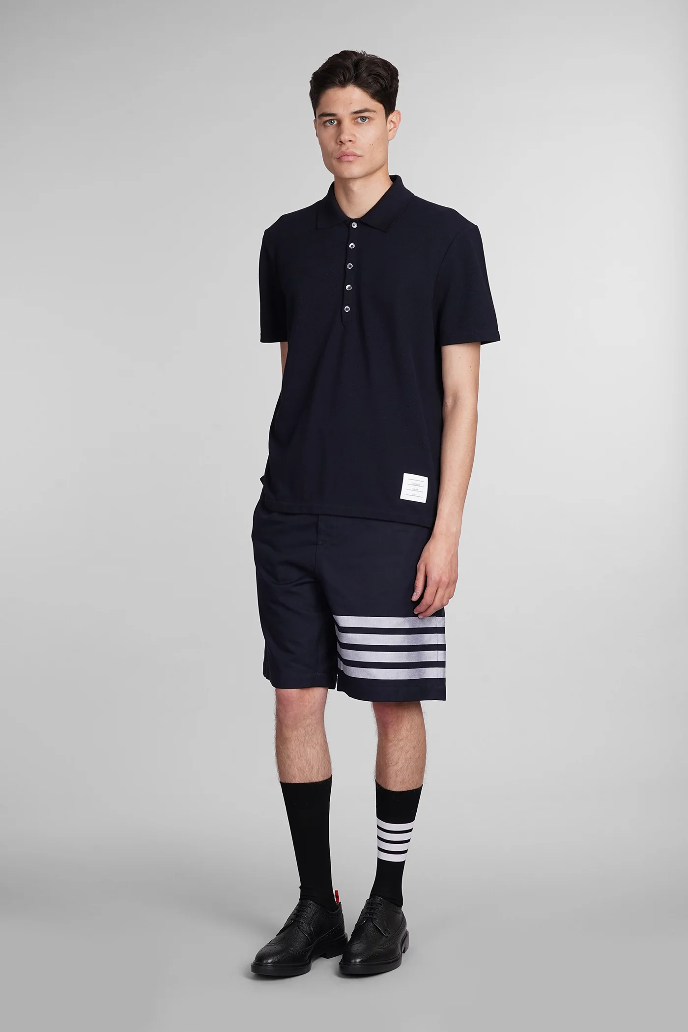 Polo in blue cotton - Image 7