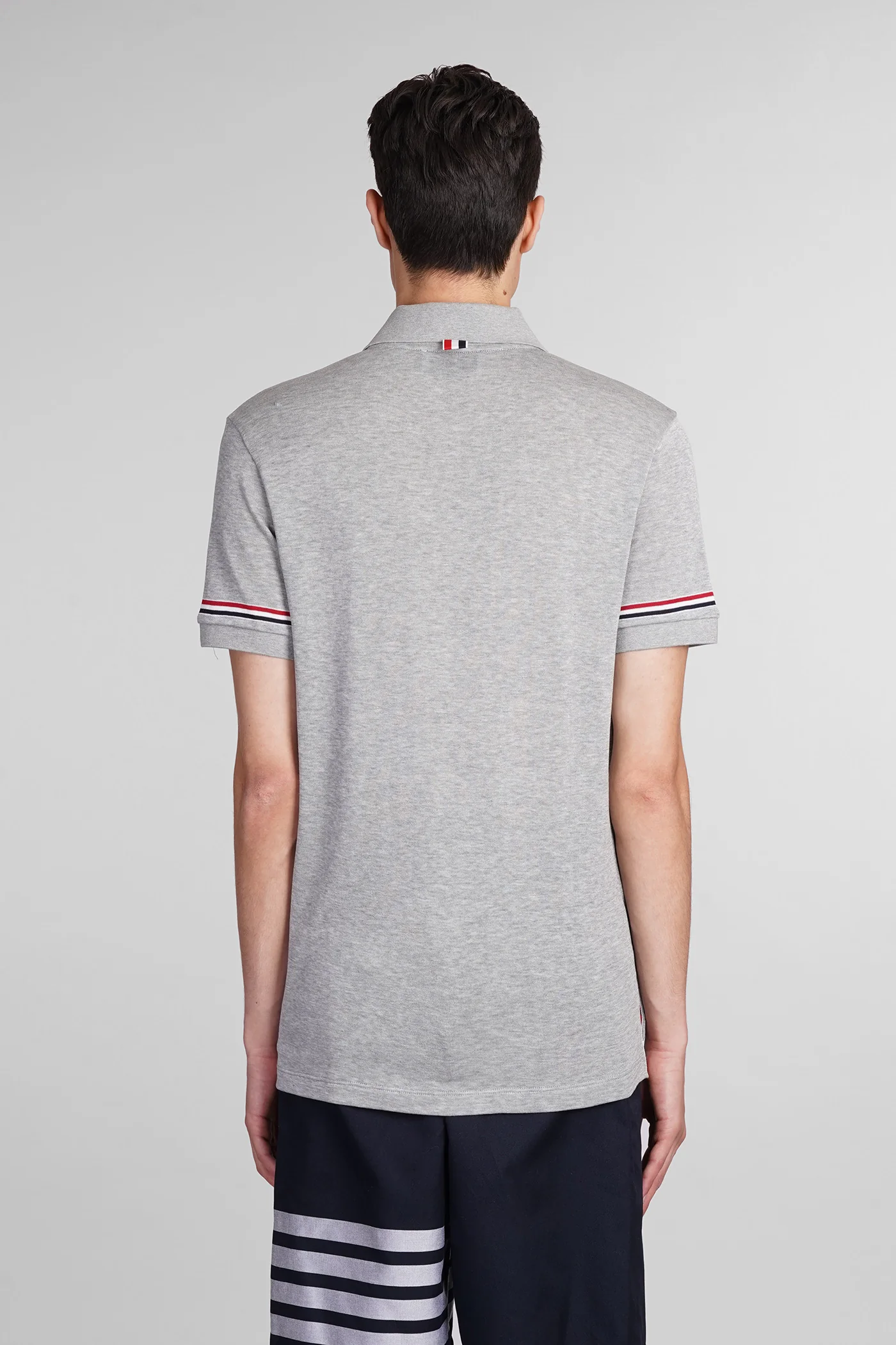Polo in grey cotton - Image 3