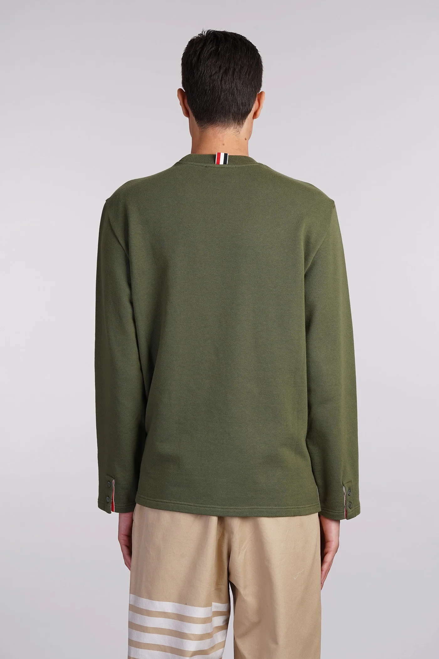 Sweatshirt in green cotton - Image 3