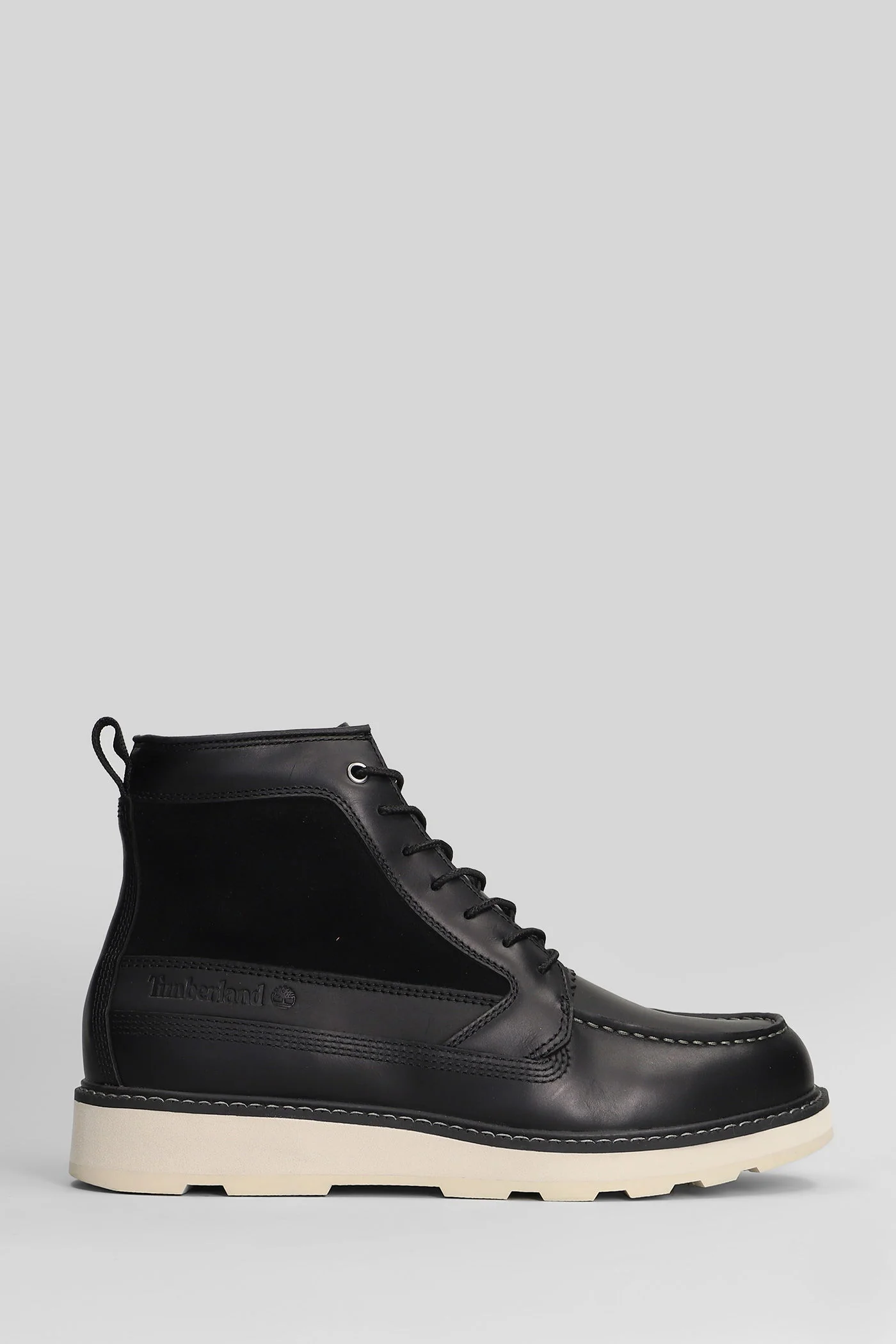 Britton Mills Combat boots in black suede and leather
