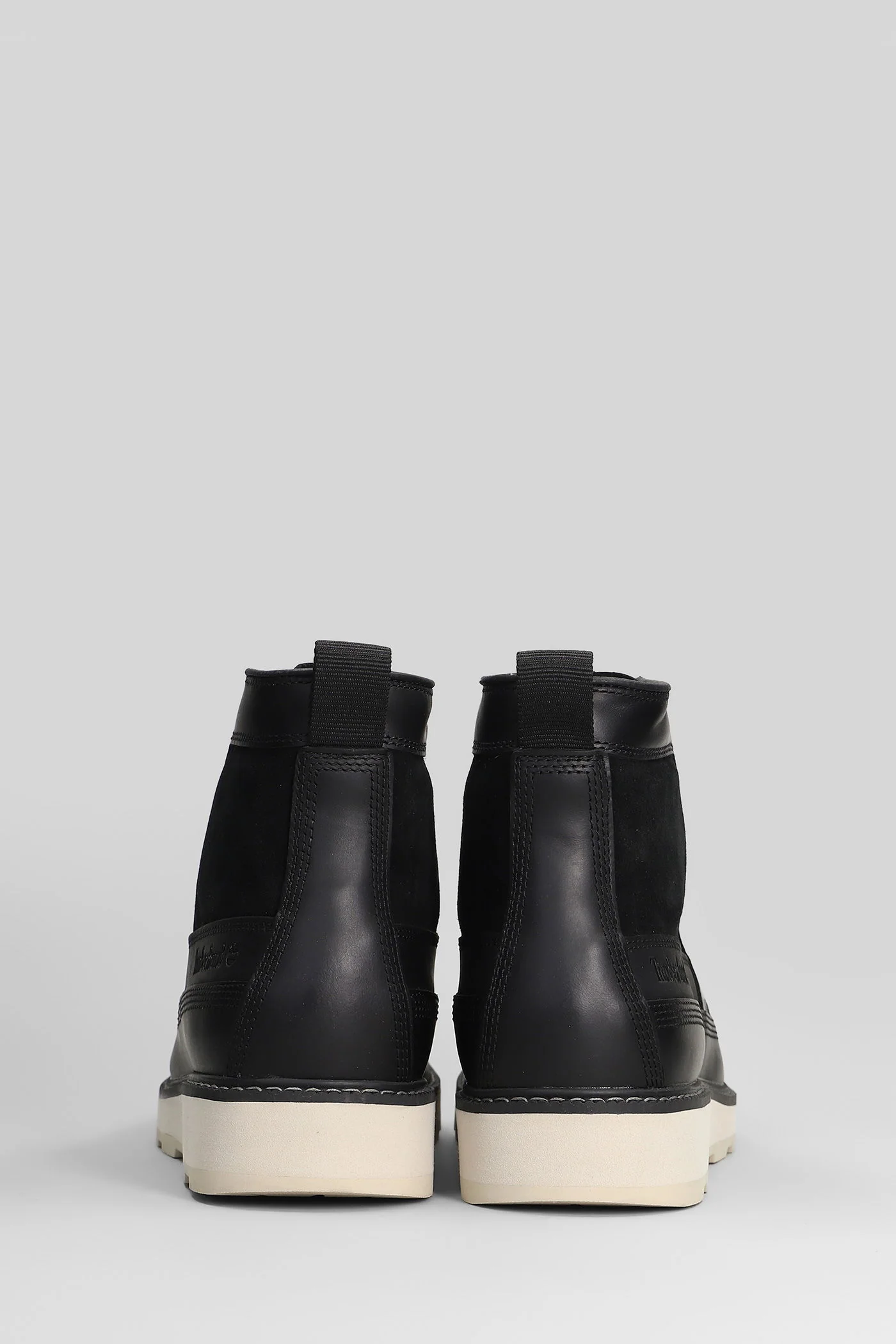 Britton Mills Combat boots in black suede and leather - Image 4