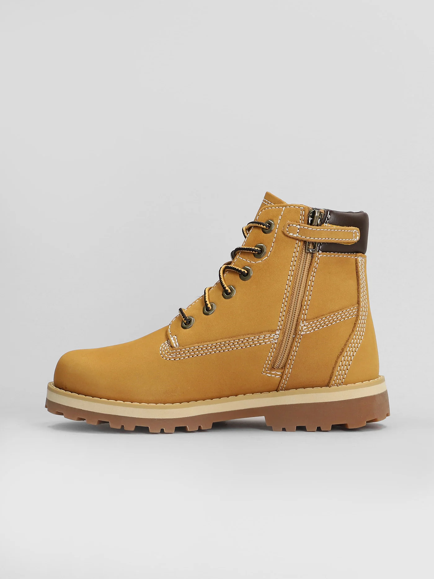 Courma Mid Lace Boot Combat boots in beige nubuck - Image 3