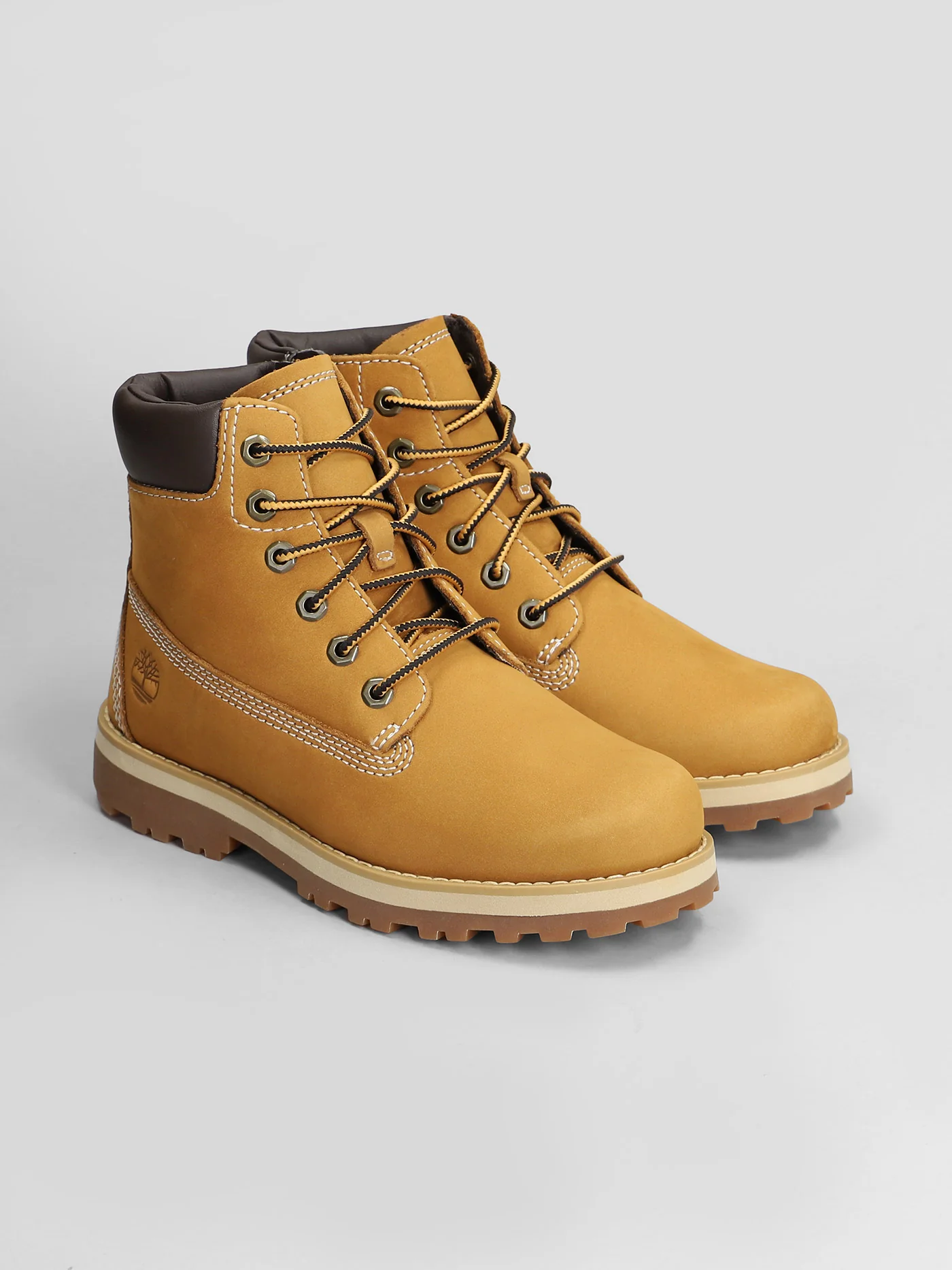 Courma Mid Lace Boot Combat boots in beige nubuck - Image 2