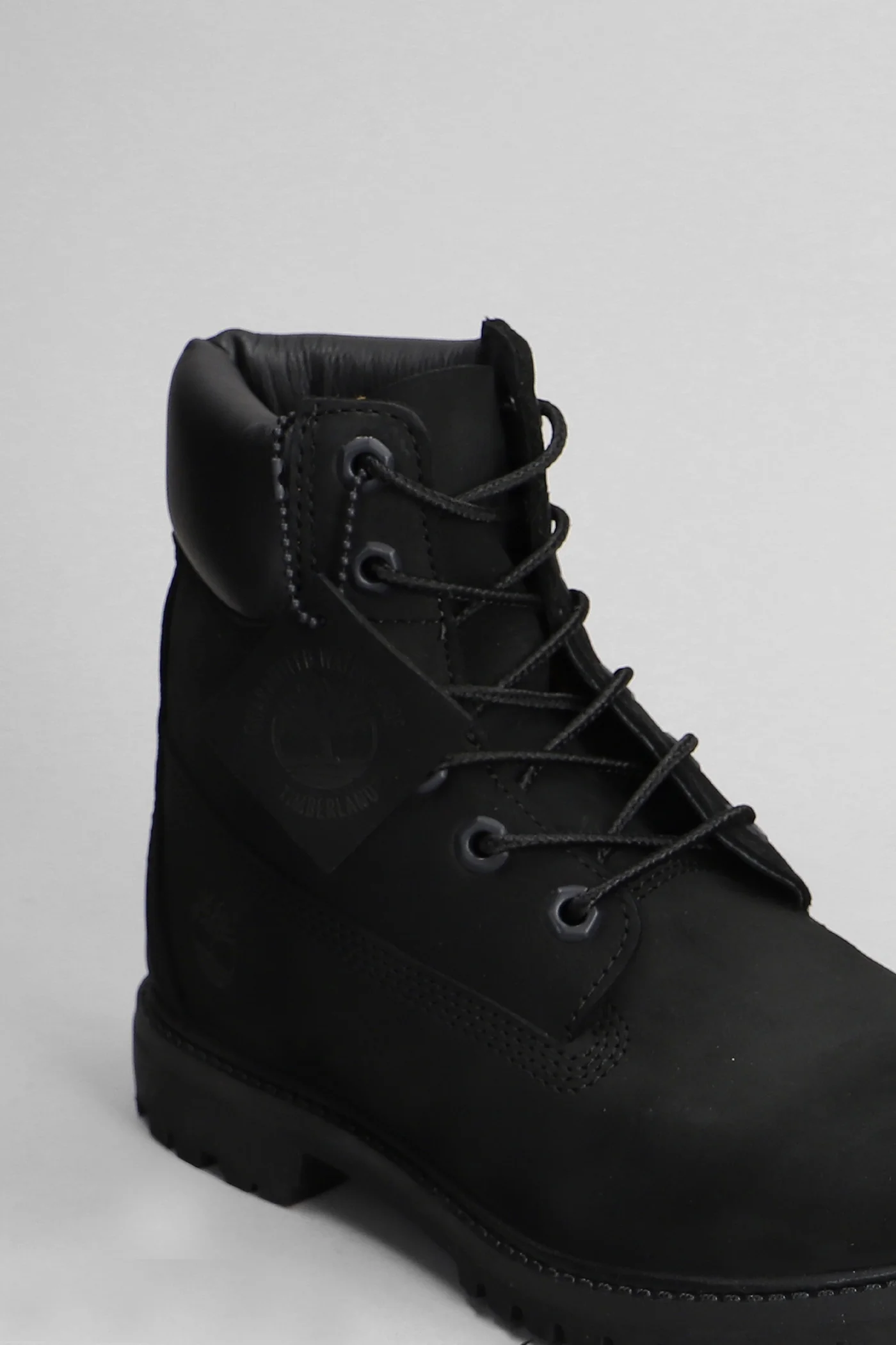 Premium 6 In Lace Combat boots in black nubuck - Image 70