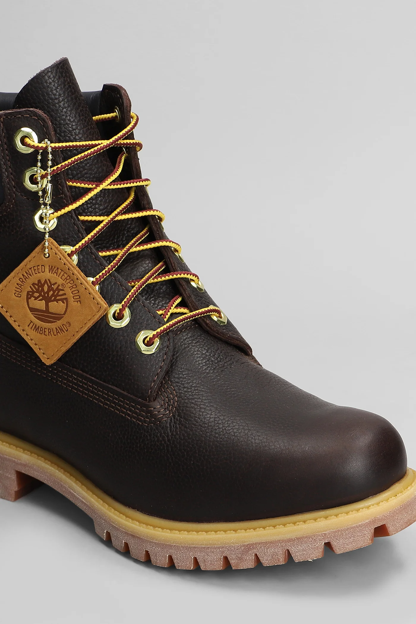 Premium 6 In Lace Combat boots in brown leather - Image 5