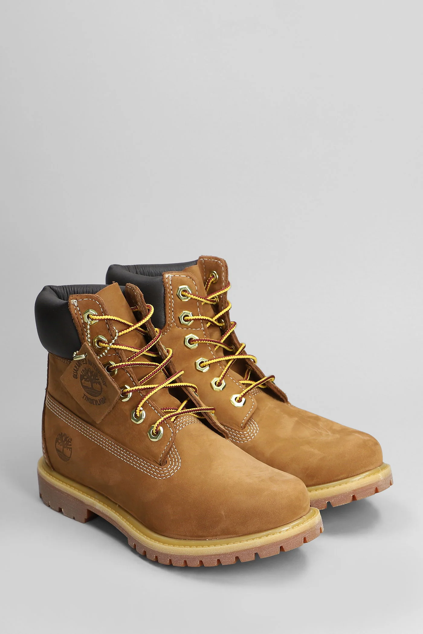 Premium 6 In Lace Combat boots in brown nubuck - Image 2