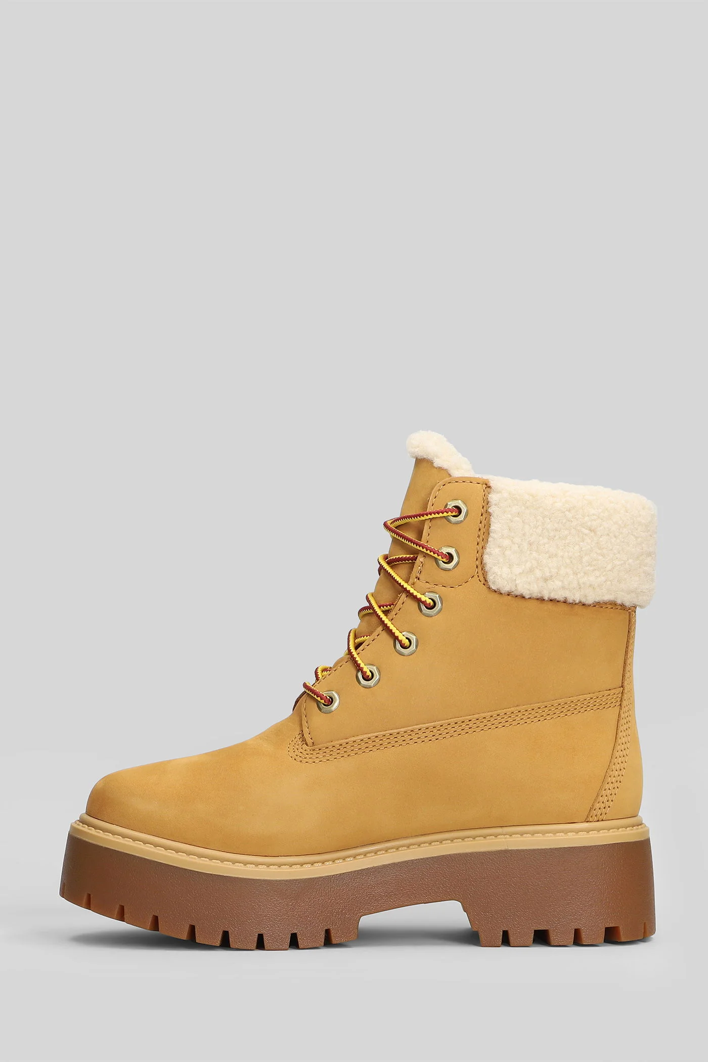 Stone Street Combat boots in beige nubuck - Image 3