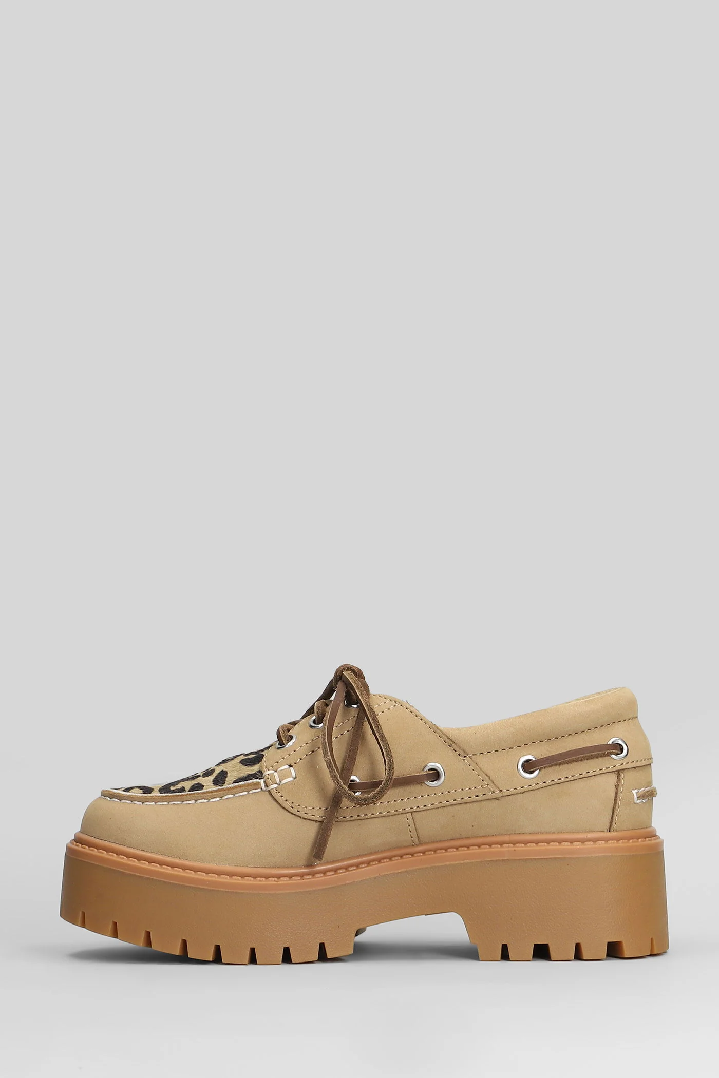 Stone Street Lace up shoes in beige nubuck - Image 3