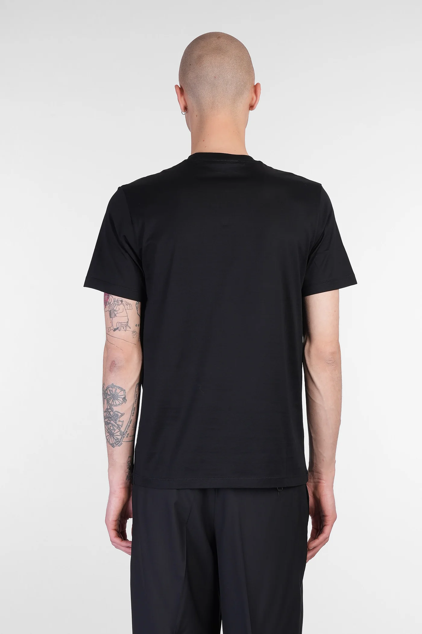 T-Shirt in black cotton - Image 3