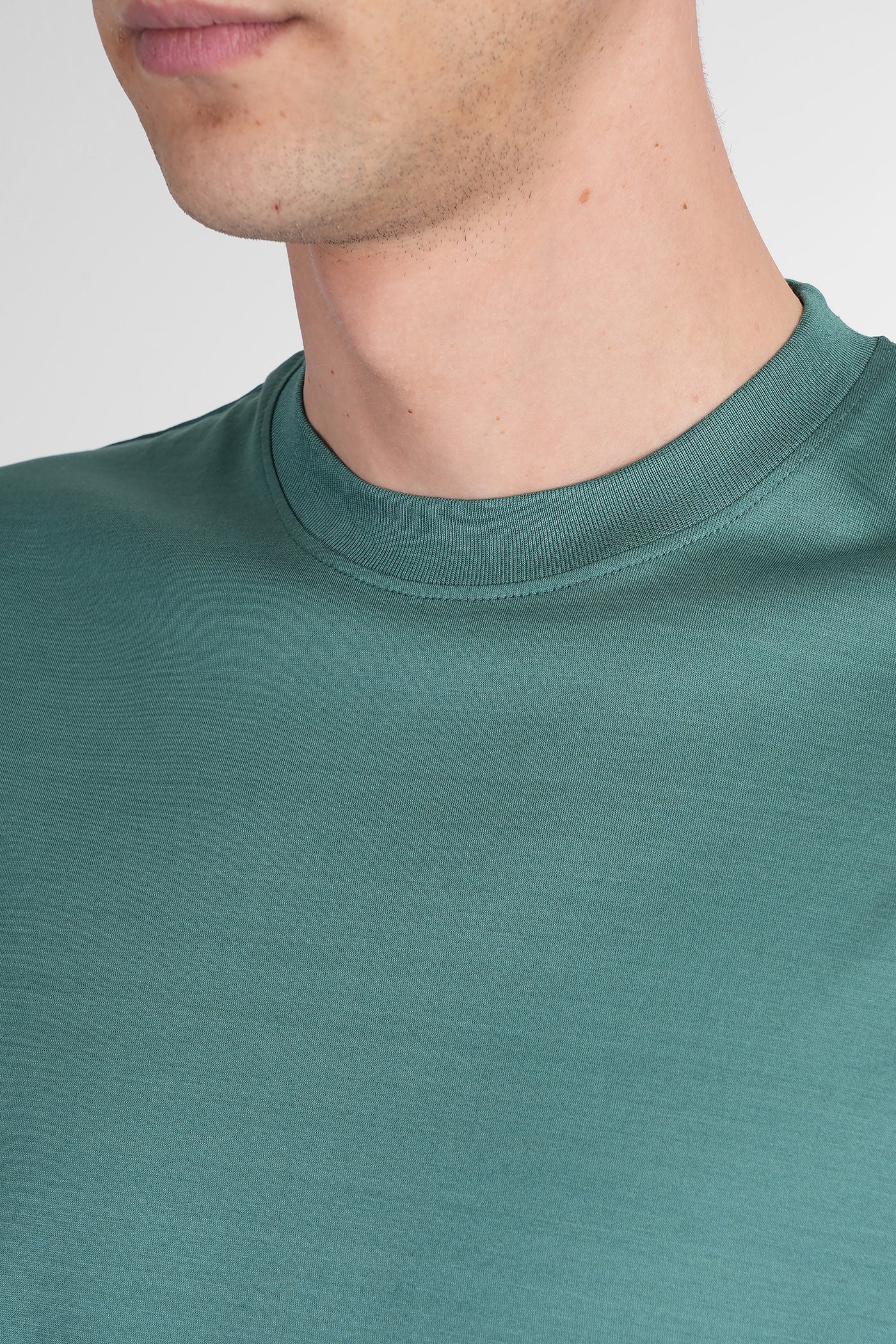 T-Shirt in green cotton - Image 5
