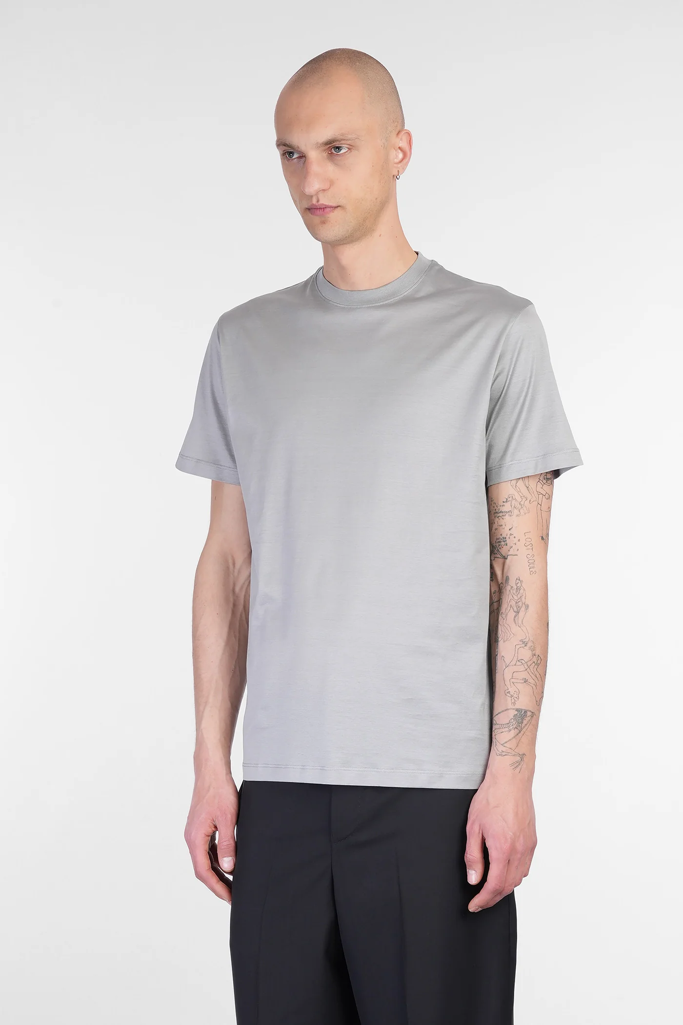 T-Shirt in grey cotton - Image 4