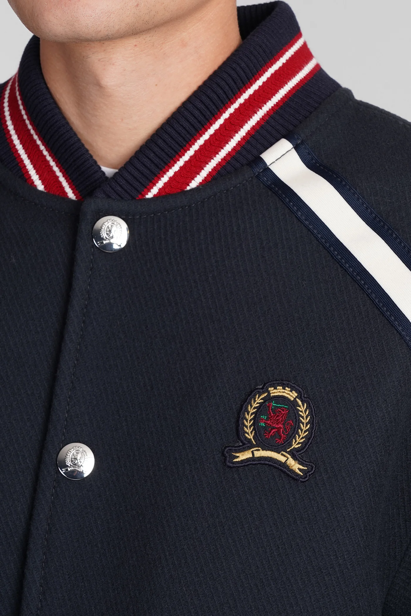 Bomber Jacket in blue wool - Image 5
