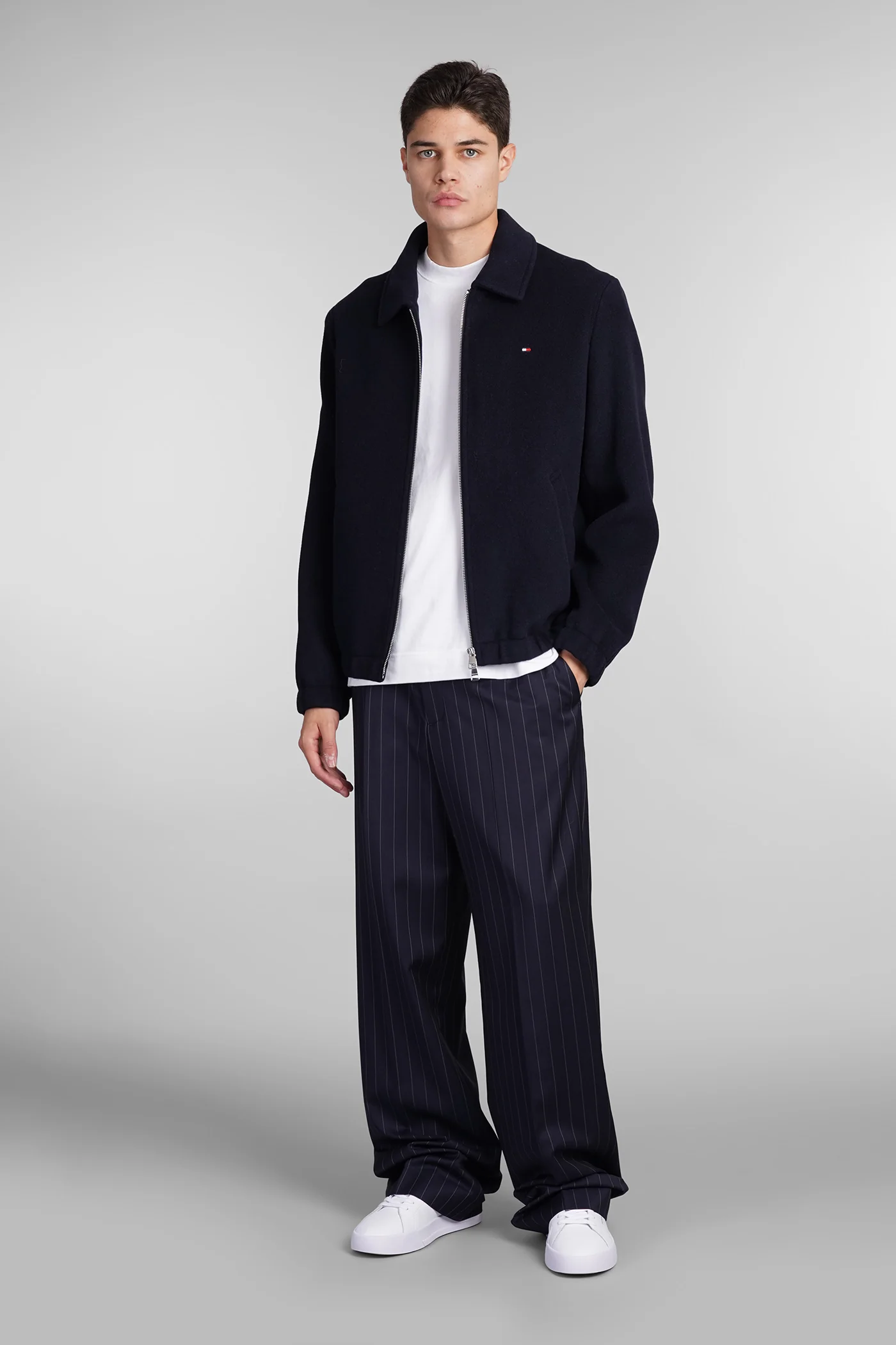 Casual jacket in blue wool - Image 2