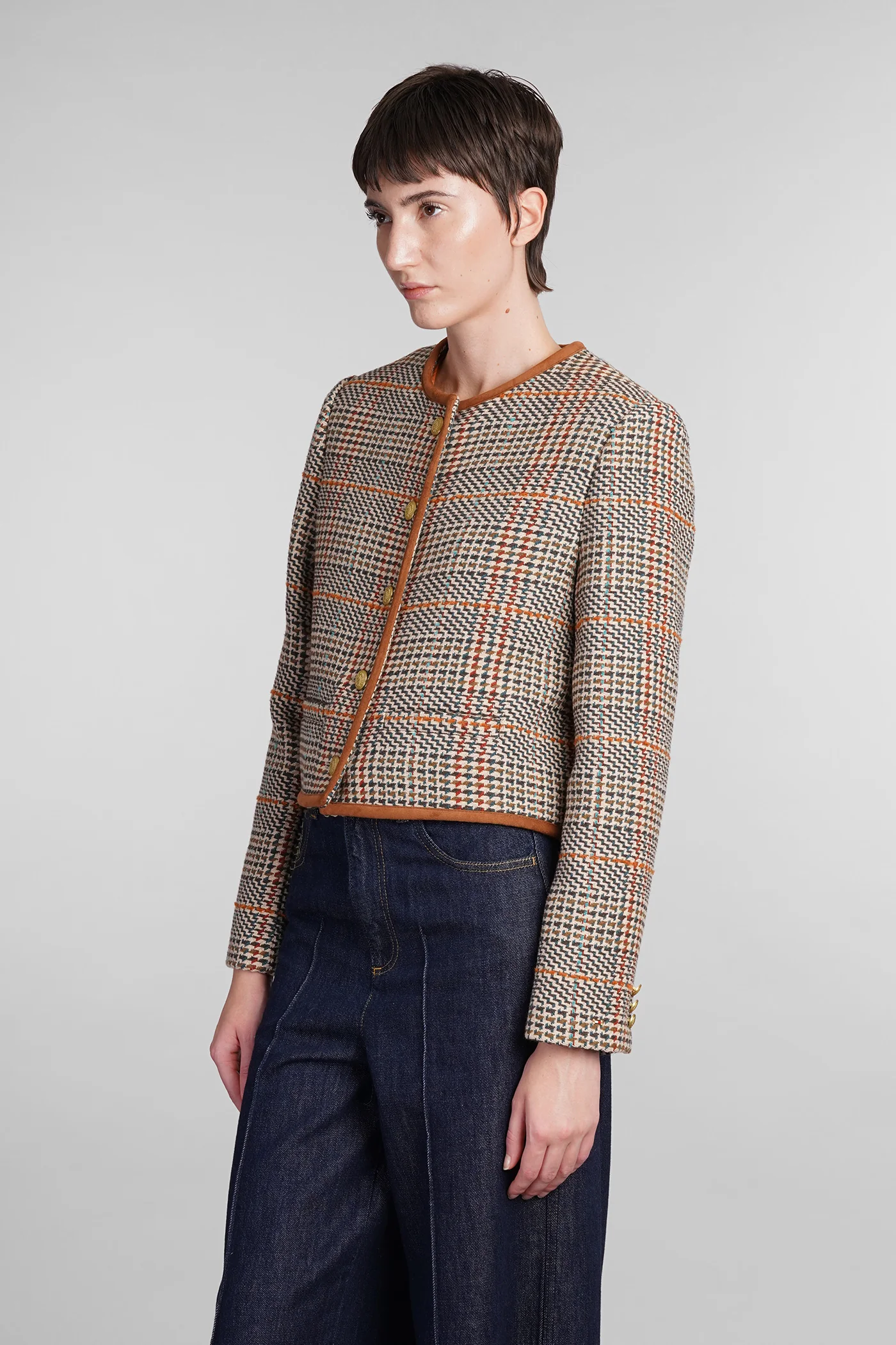 Casual jacket in multicolor wool - Image 4