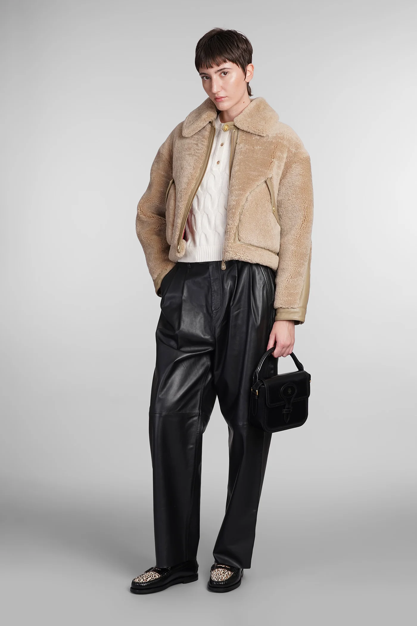 Fur & Shearling in beige leather - Image 2