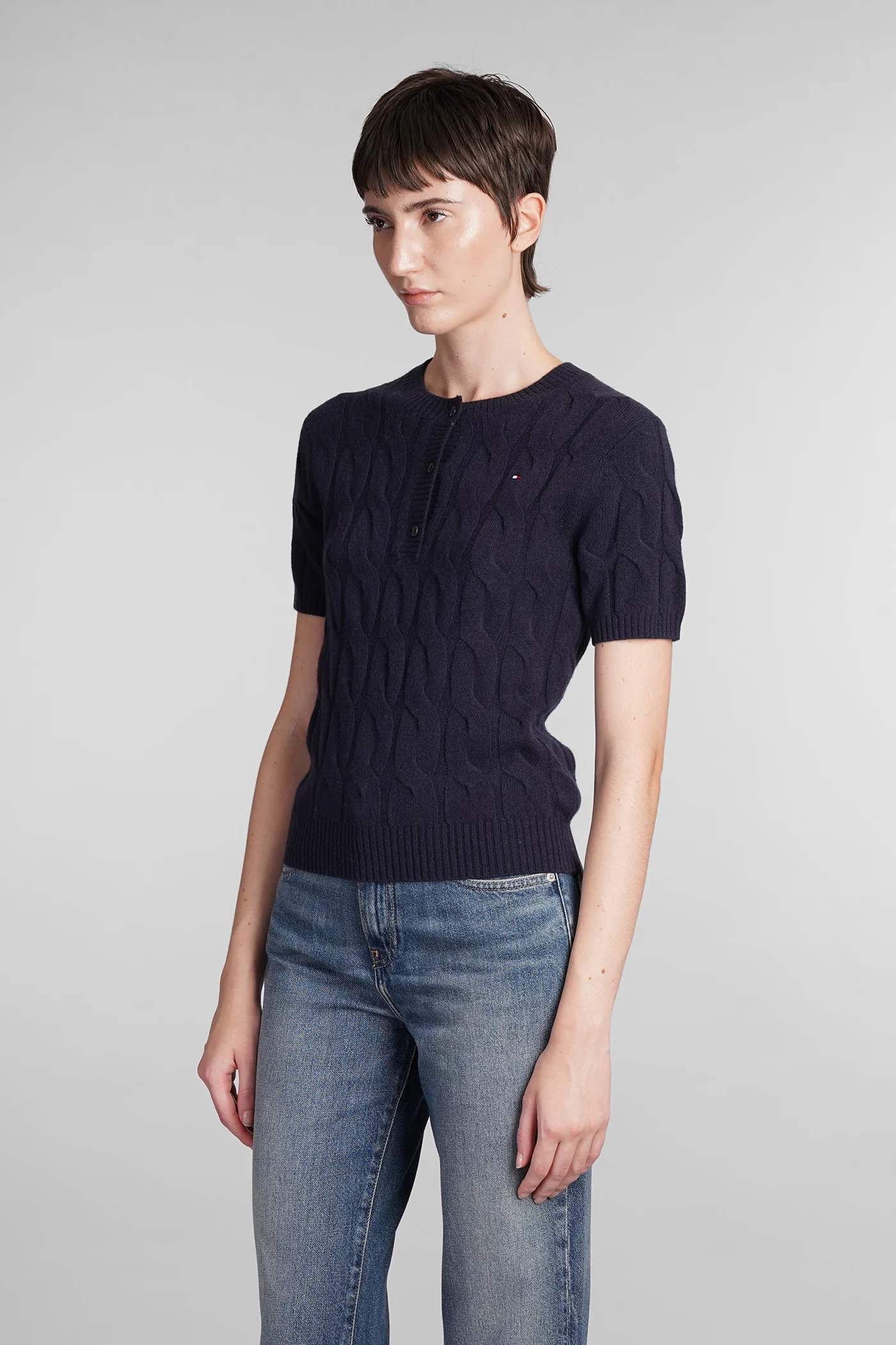 Knitwear in blue wool - Image 4