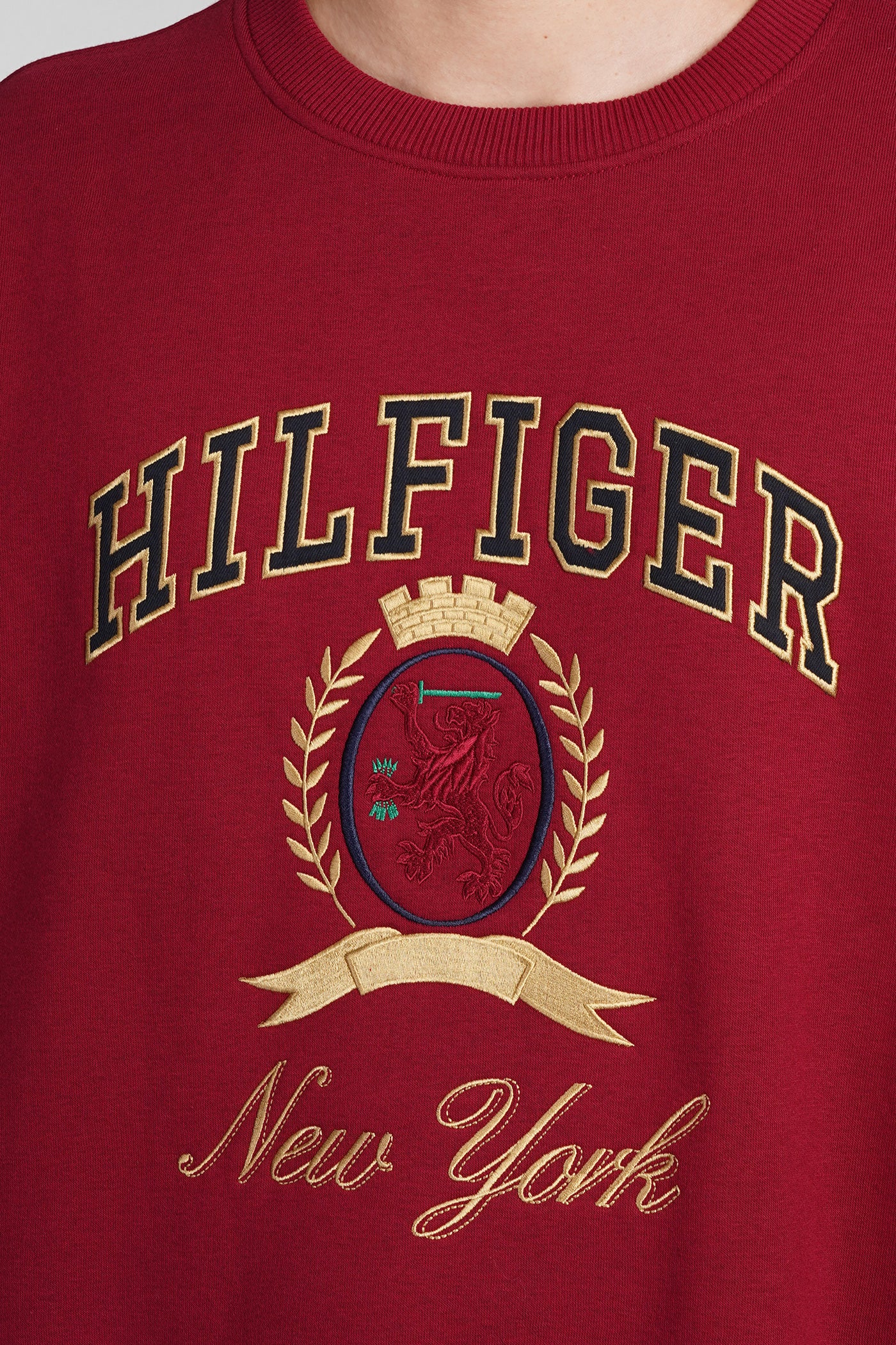 Sweatshirt in bordeaux cotton - Image 5