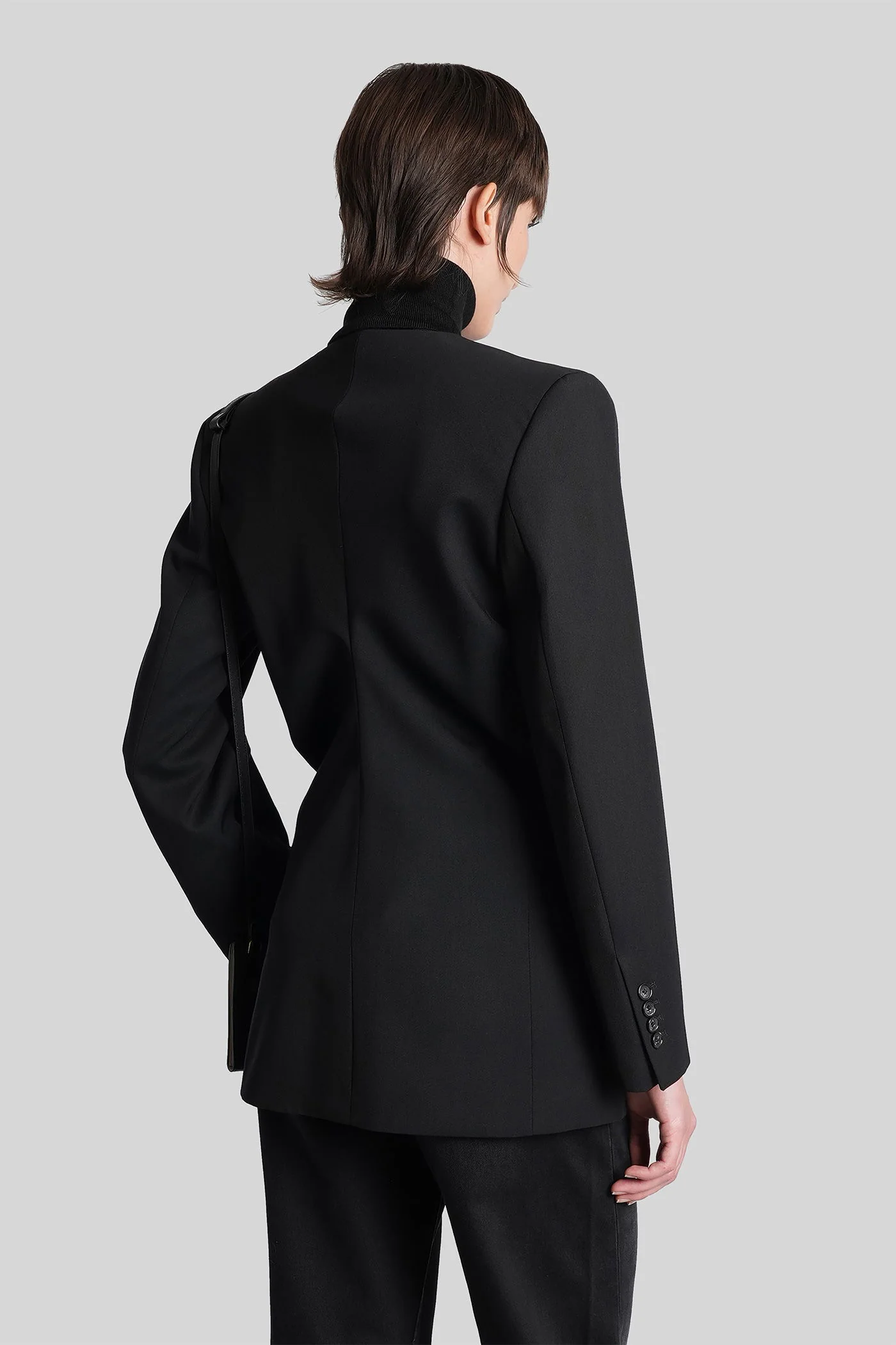 Blazer in black polyester - Image 3