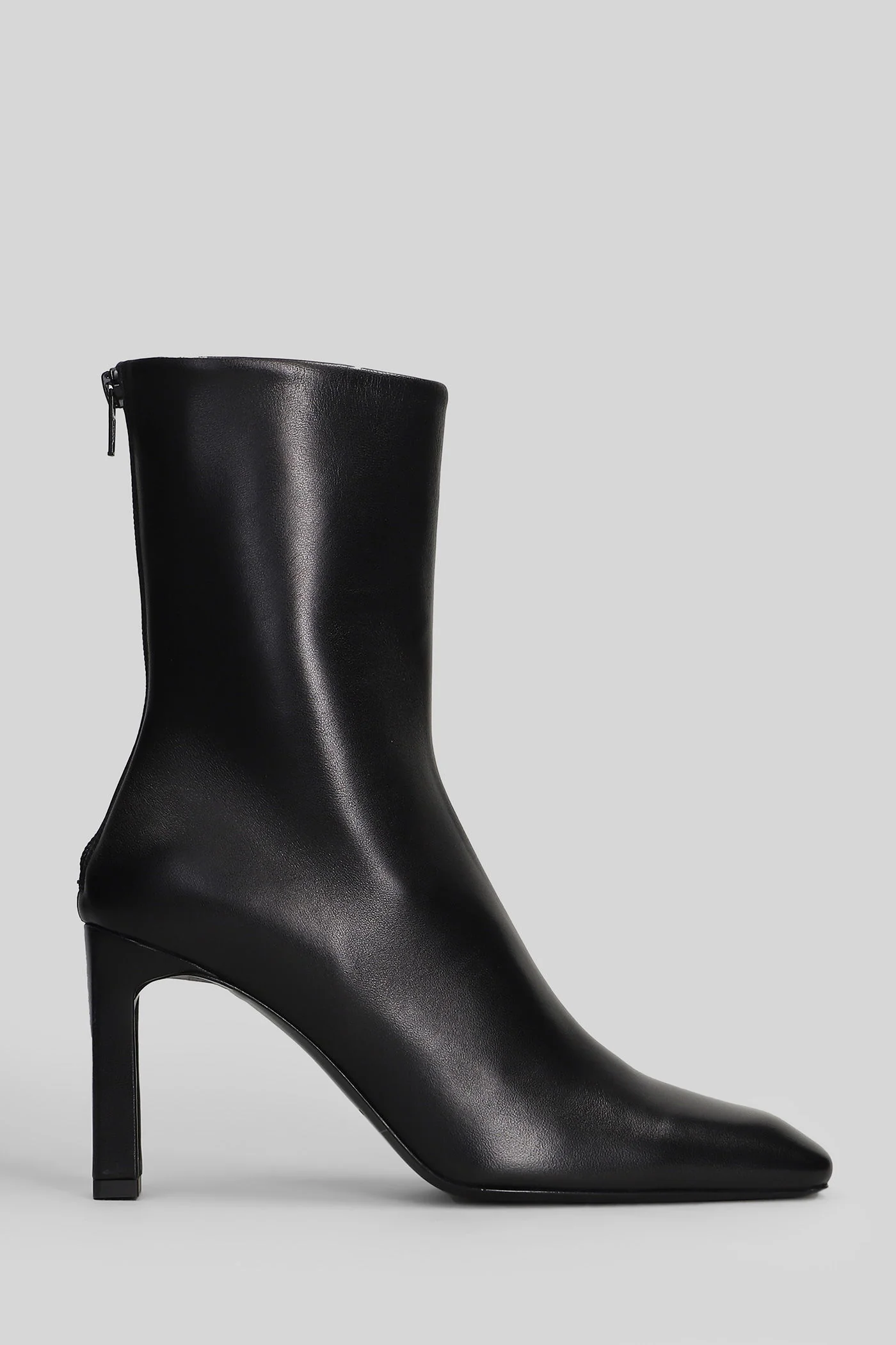 High heels Ankle boots in black leather