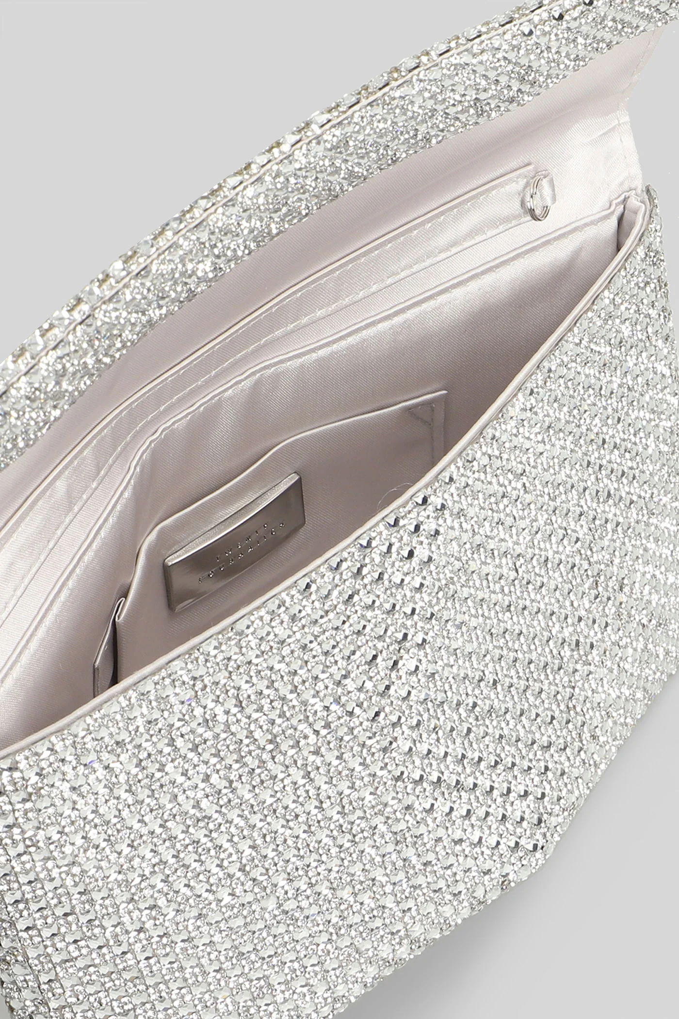 Morna Clutch in silver leather - Image 3