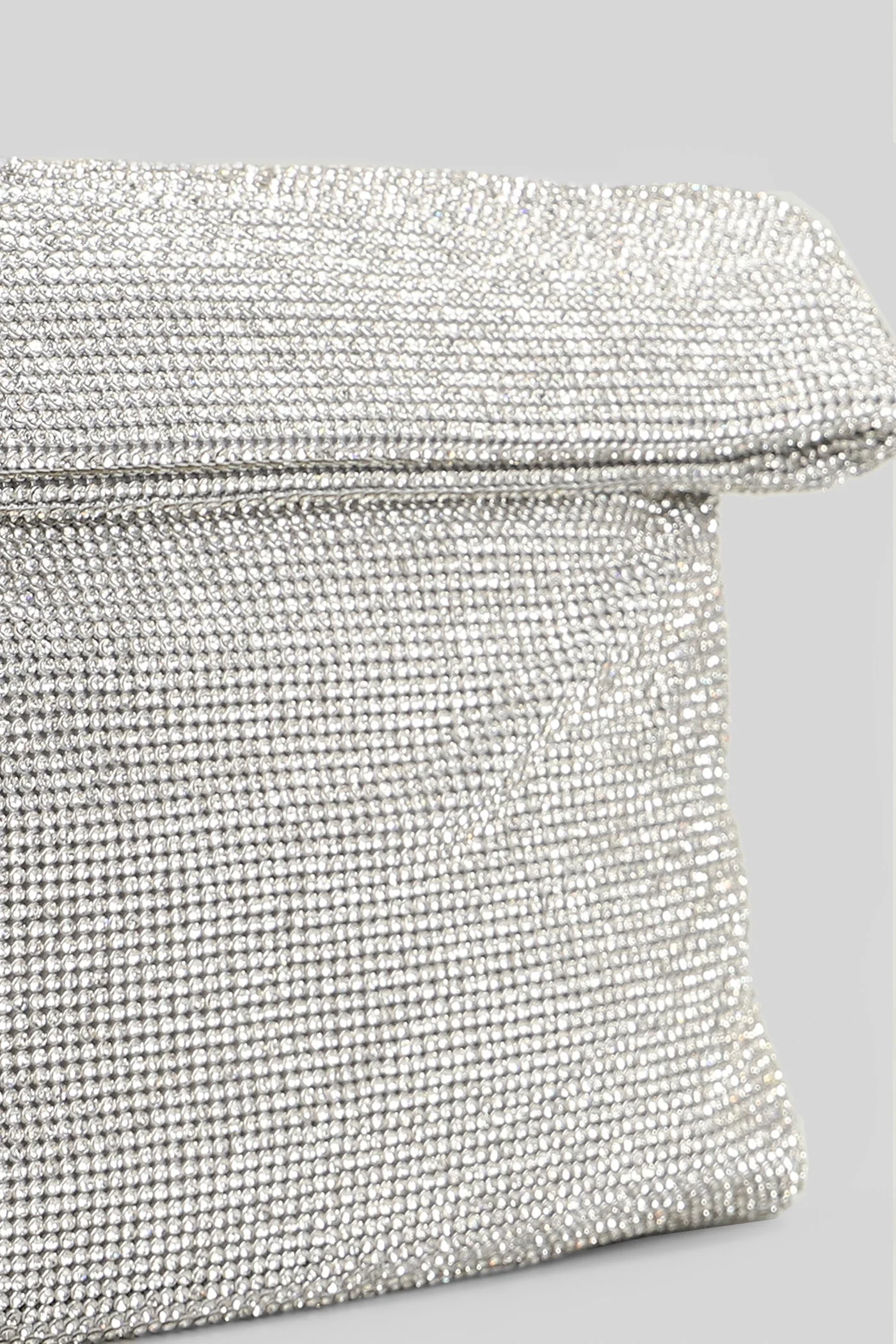 Varadero Clutch in silver polyester - Image 4