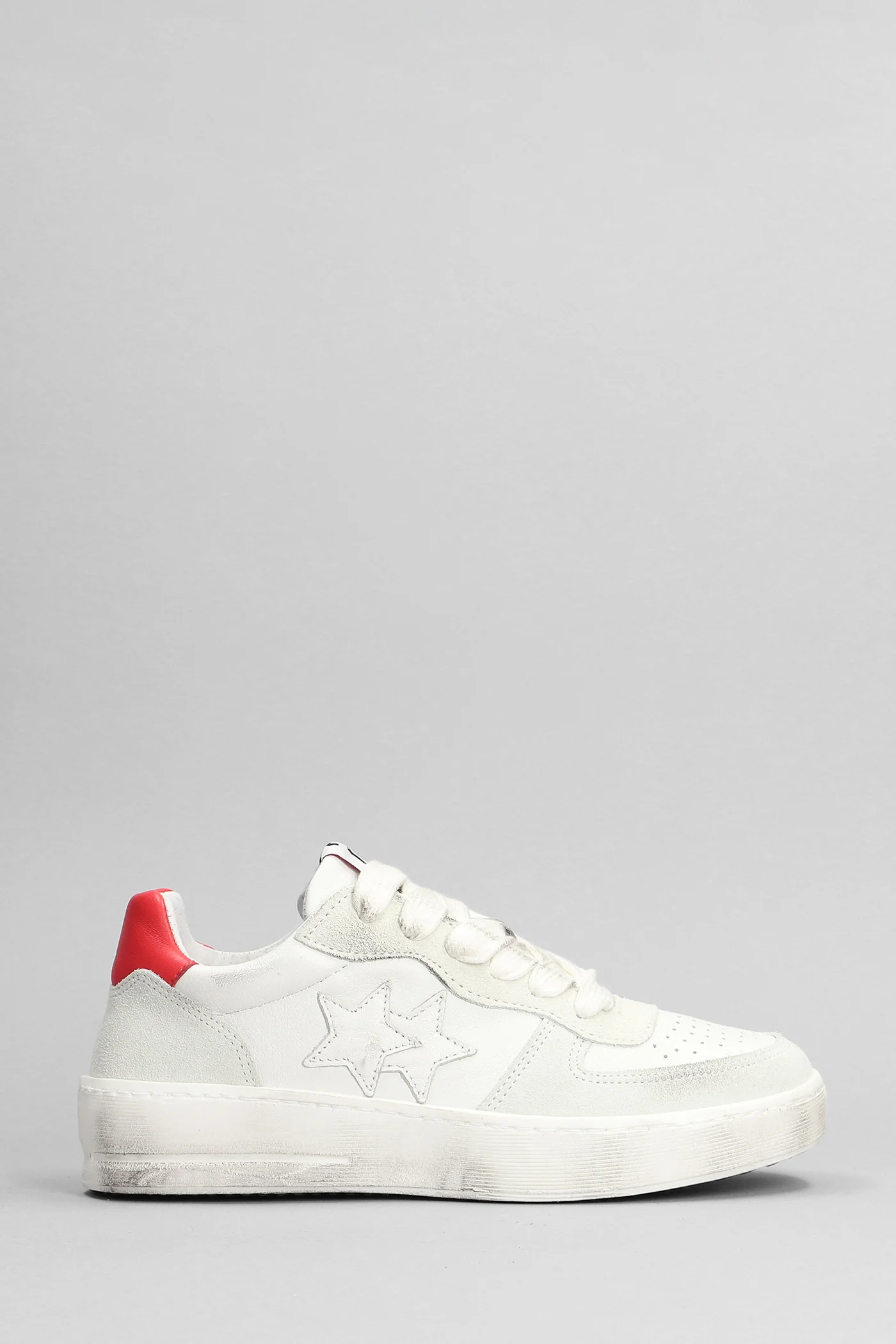 Padel star Sneakers in white suede and leather