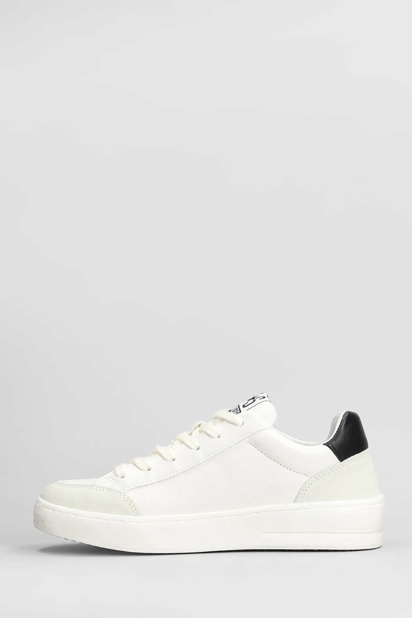 Sneakers in white suede and leather - Image 3
