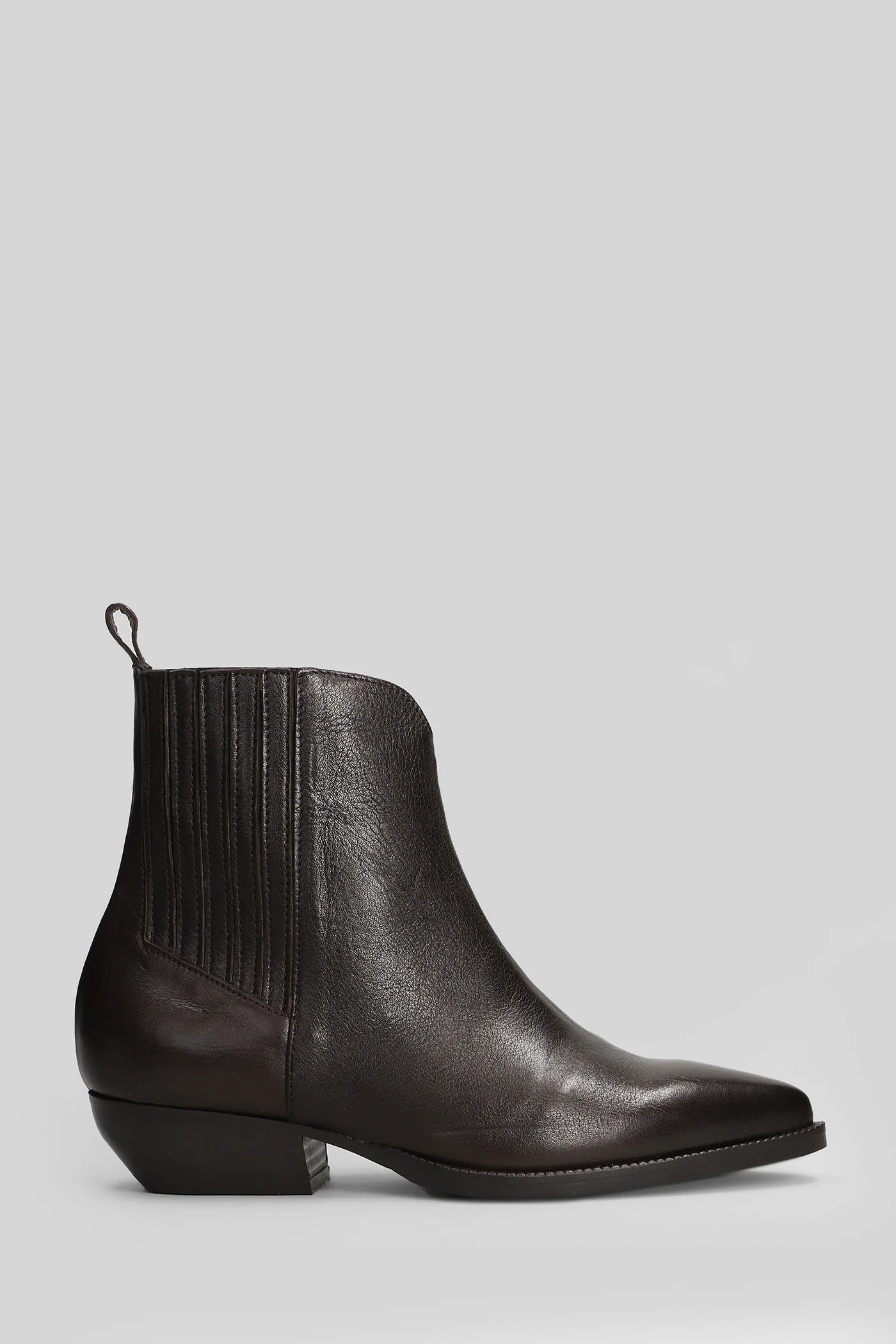 texan Ankle boots in dark brown leather