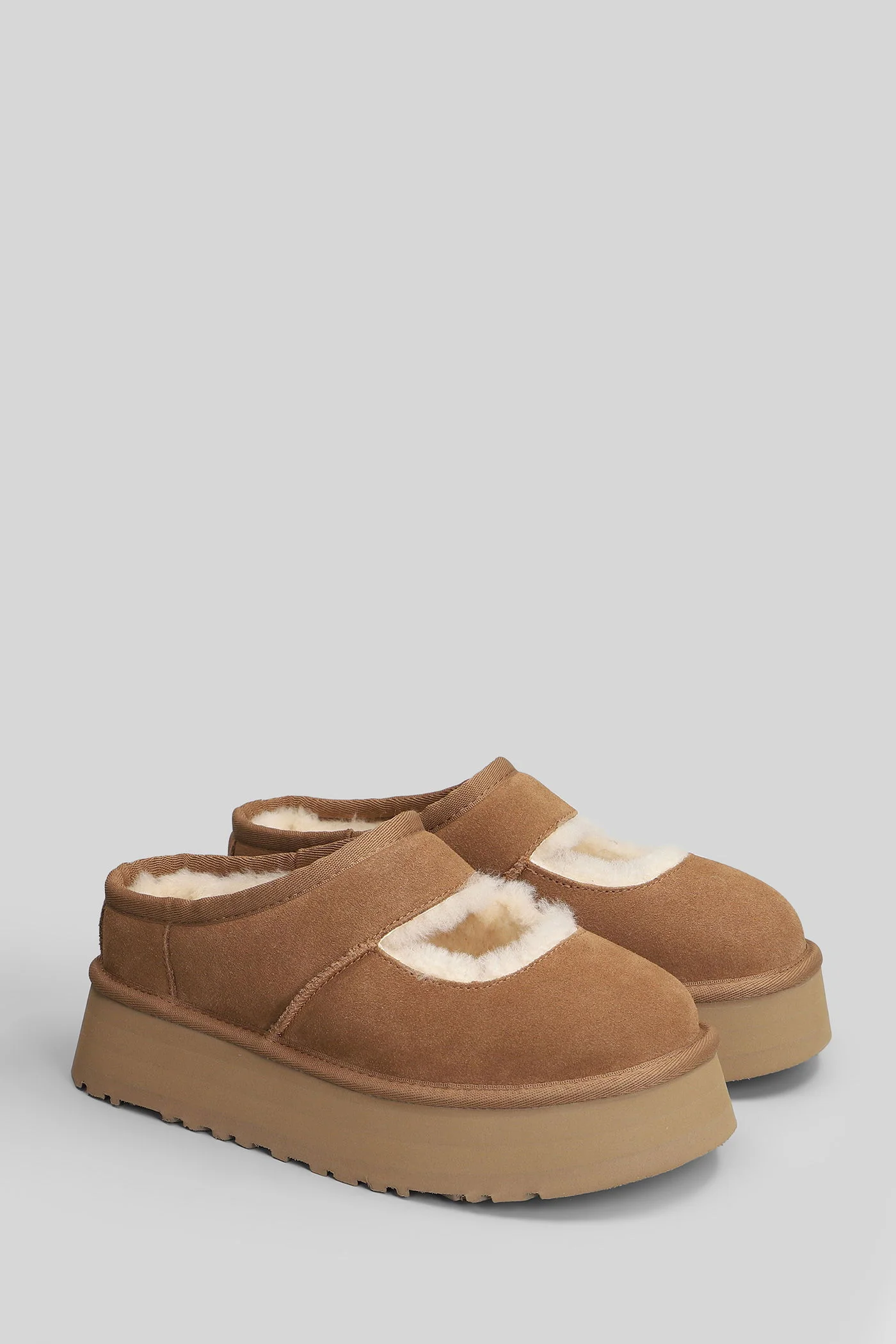 Bea Mary Jane Slipper-Mule in leather color suede - Image 2