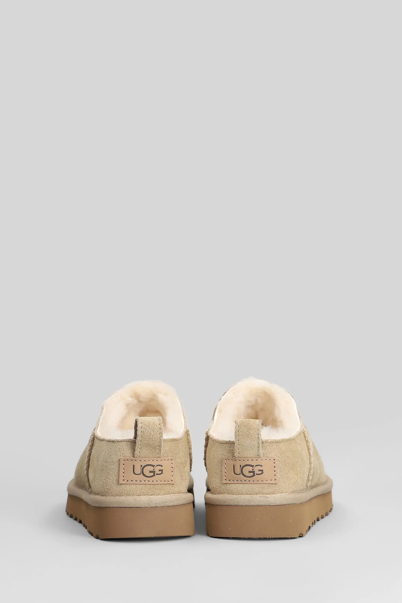 Classic Micro low heels Ankle boots in beige suede - Image 4
