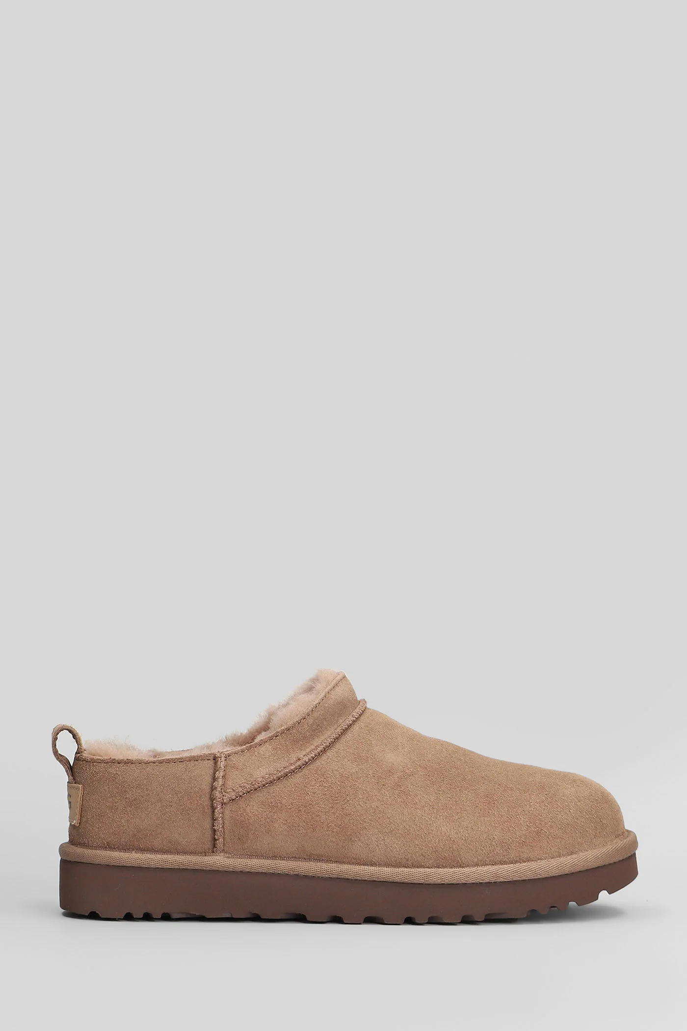 Classic Micro Slipper-Mule in brown suede