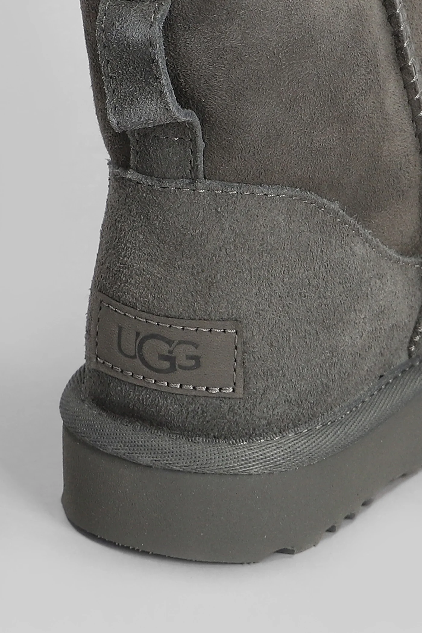 Classic Mini II low heels Ankle boots in grey suede - Image 5