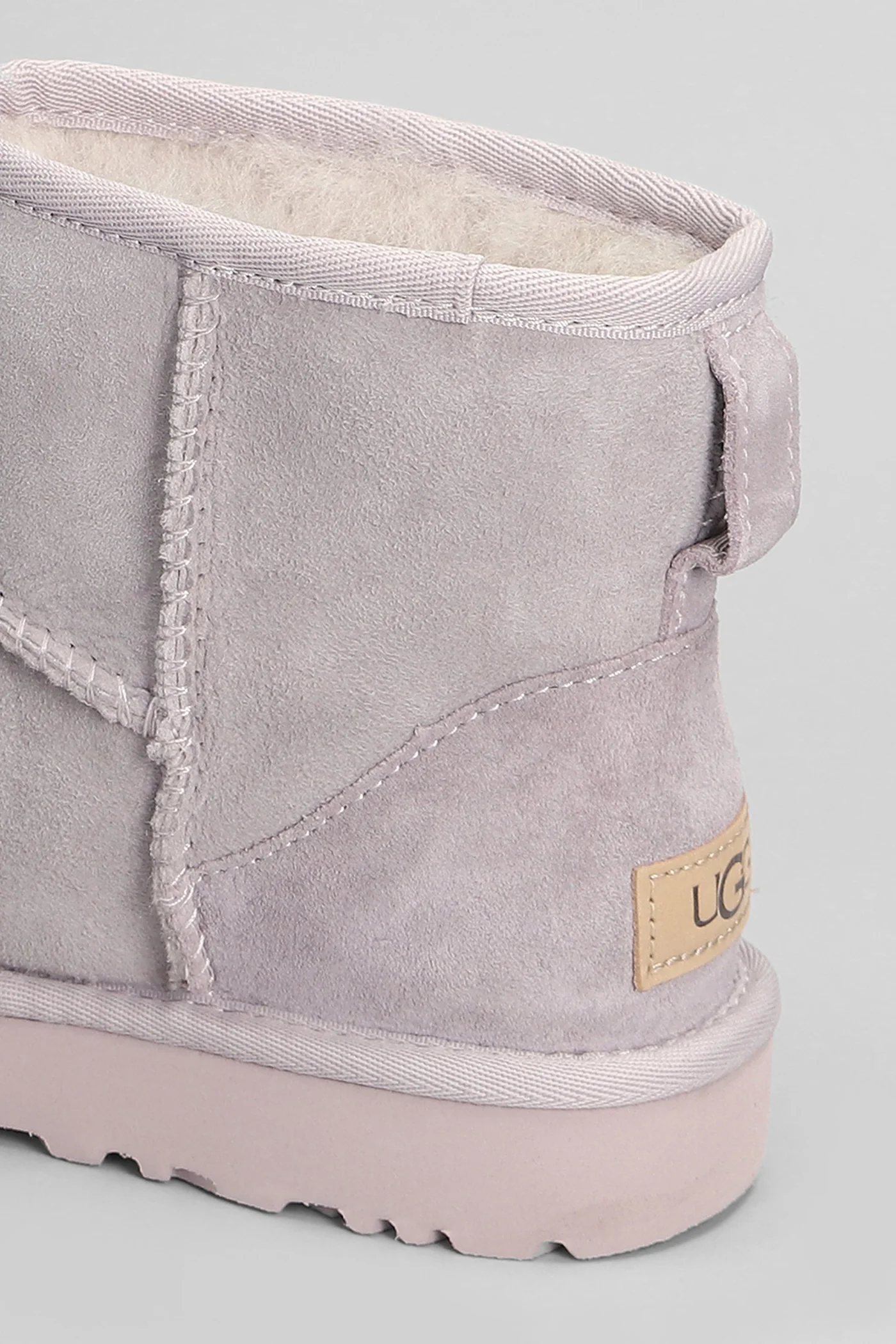Classic Mini II low heels Ankle boots in Viola suede - Image 5