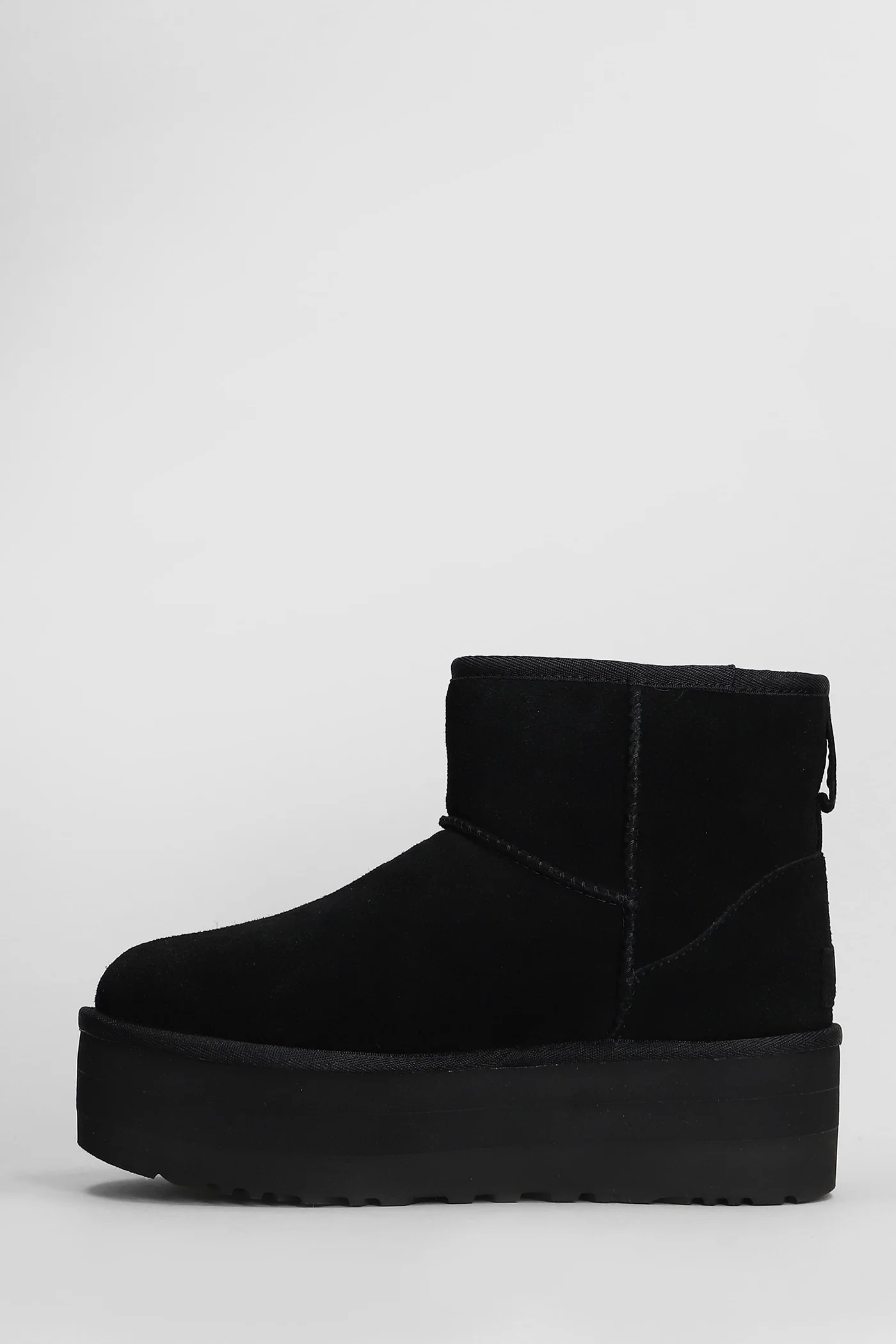 Classic Mini Platfor low heels Ankle boots in black suede - Image 3