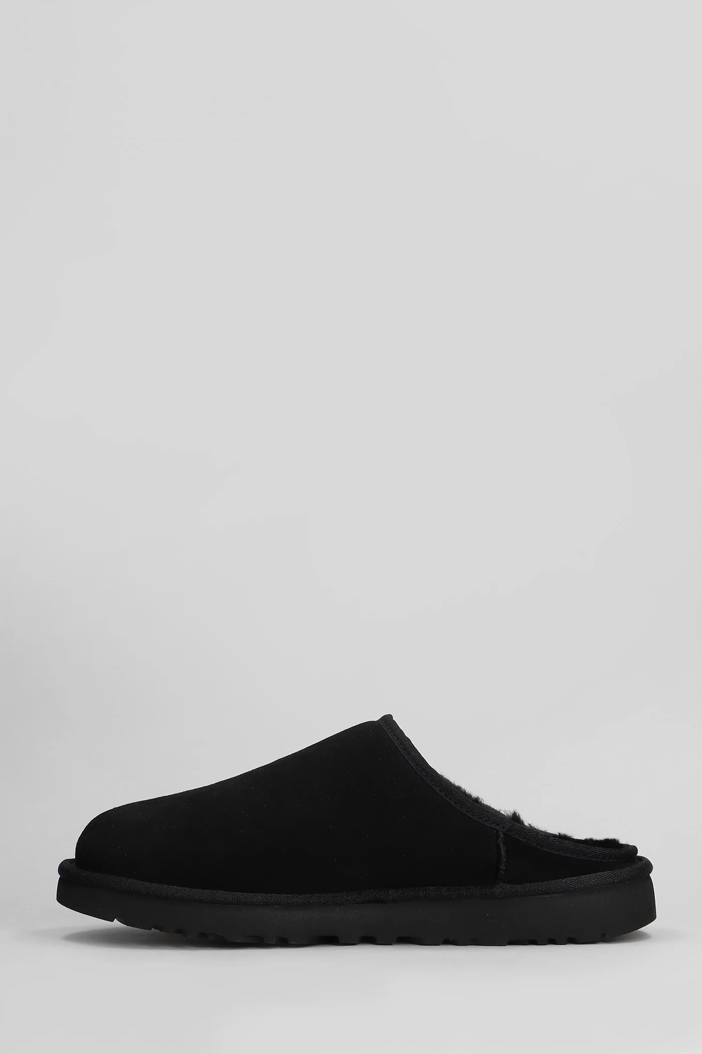 Classic Slip-on Slipper-Mule in black suede - Image 3