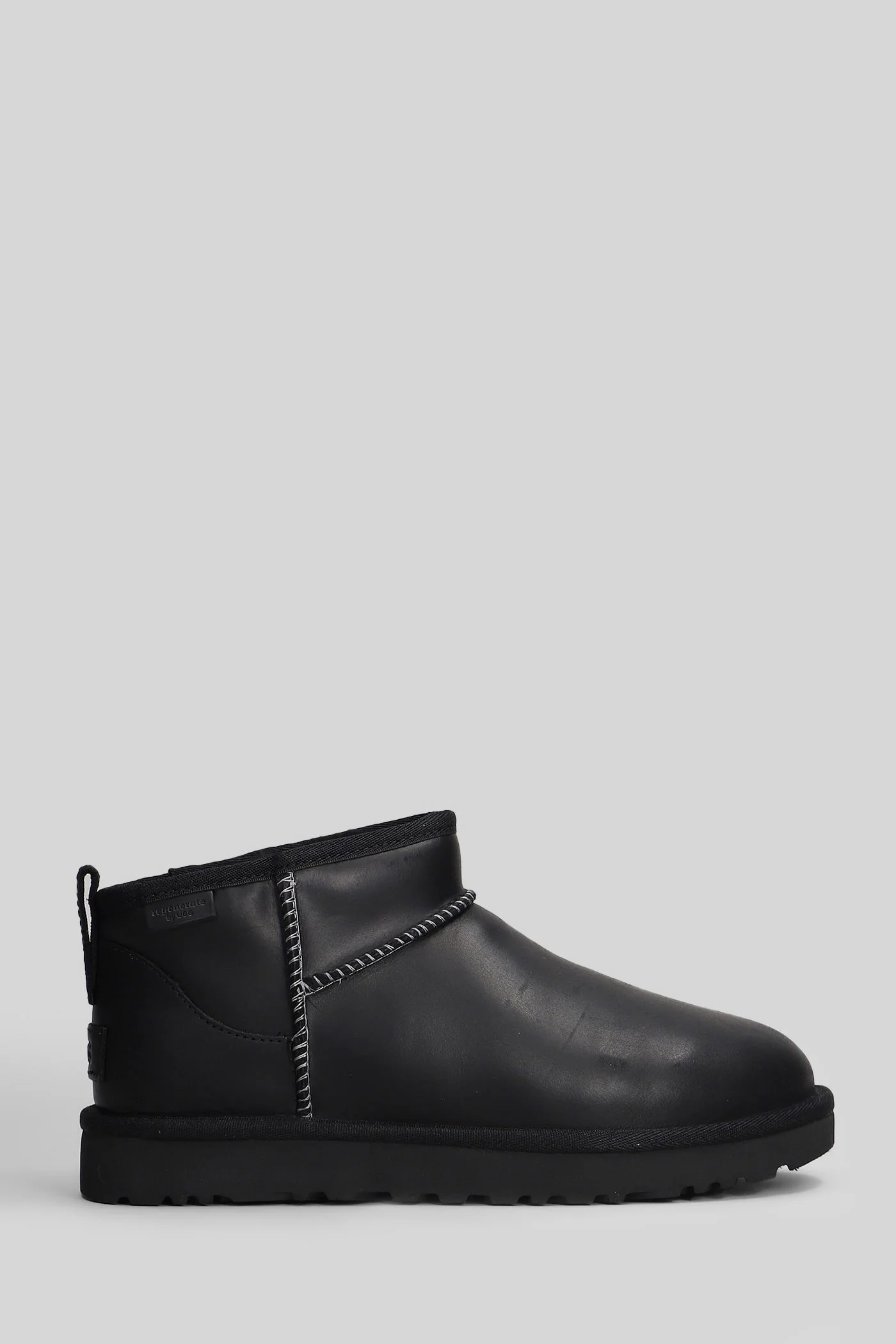 Classic Ultra Mini low heels Ankle boots in black leather